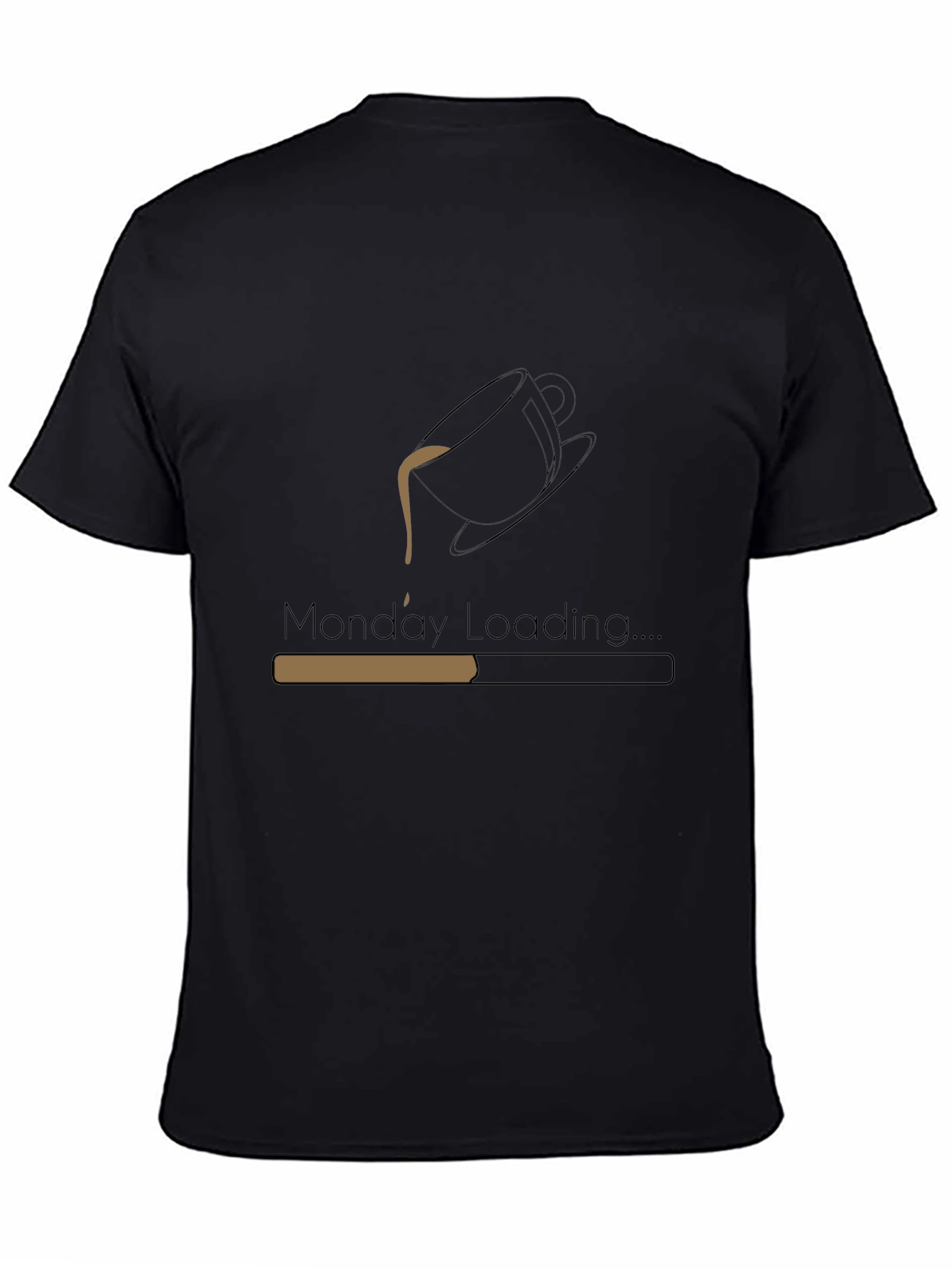 Monday Loading Coffee Graphic Tee - Black