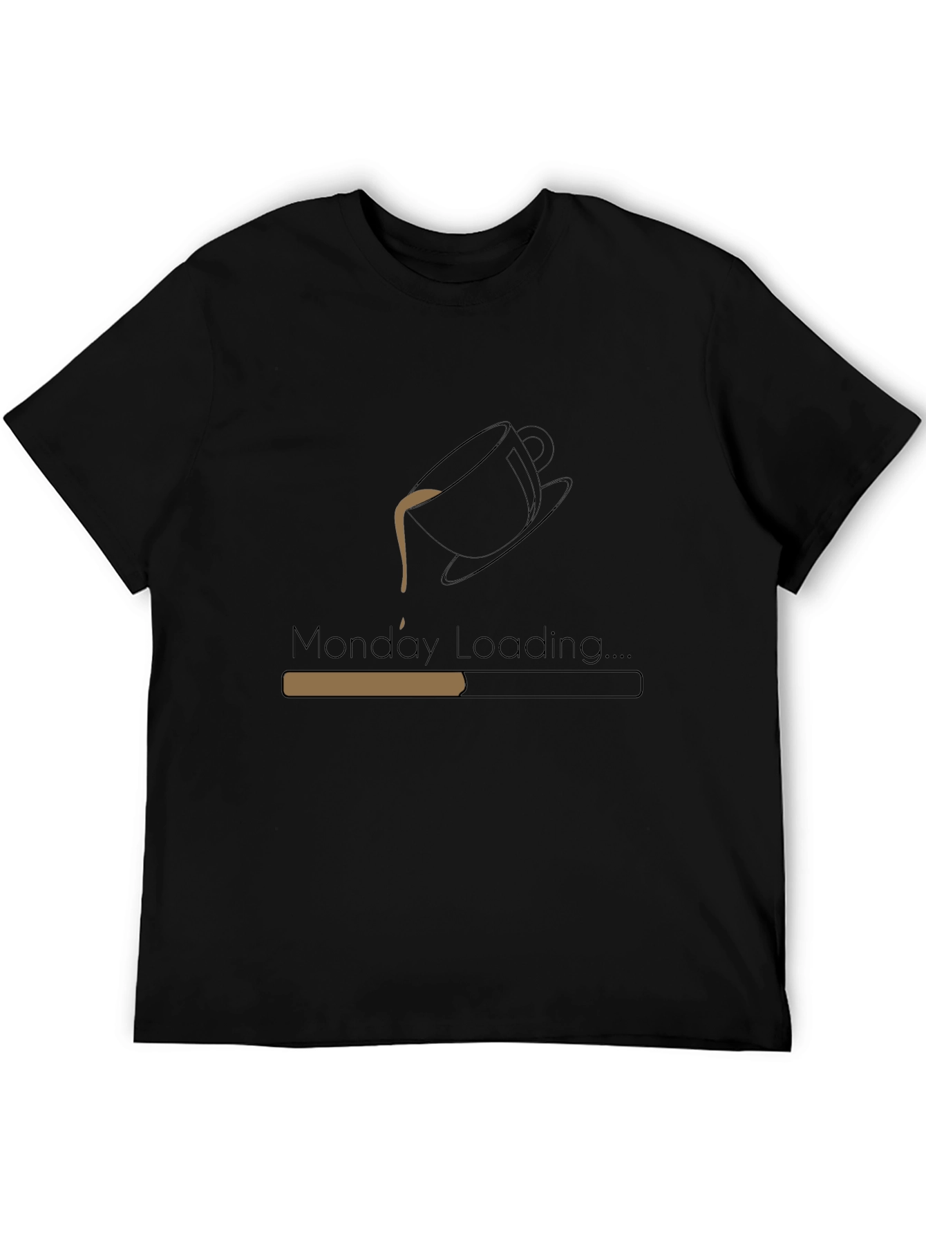 Monday Loading Coffee Graphic Tee - Black