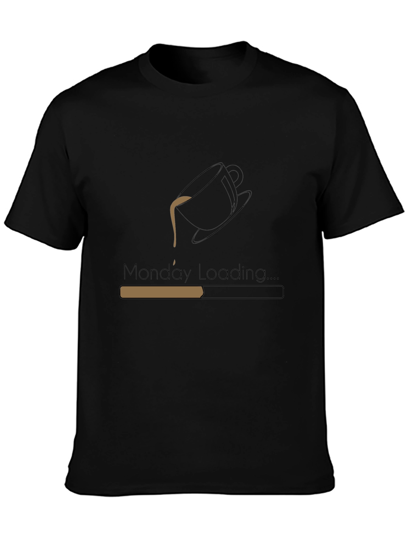 Monday Loading Coffee Graphic Tee - Black