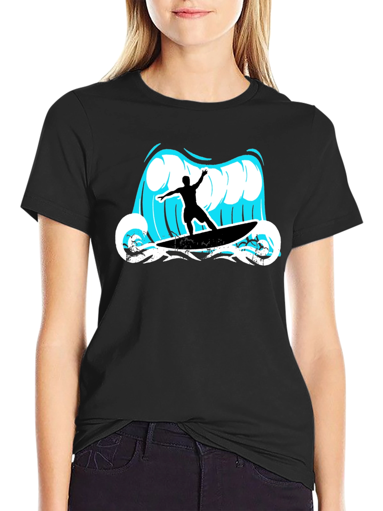 Surfer Wave Graphic Tee - Cool Summer Style