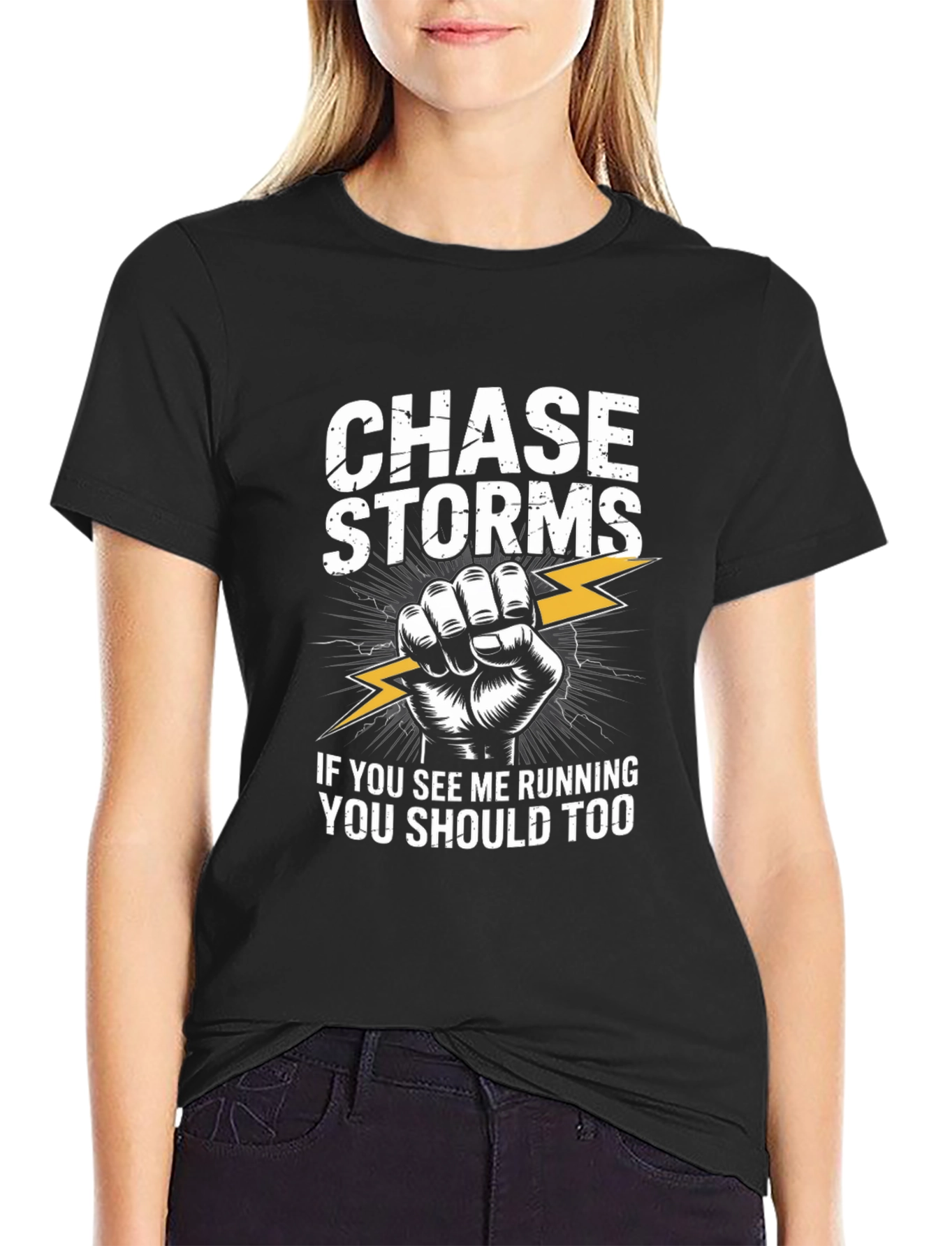 Chase Storms Graphic Print Crew Neck T-Shirt