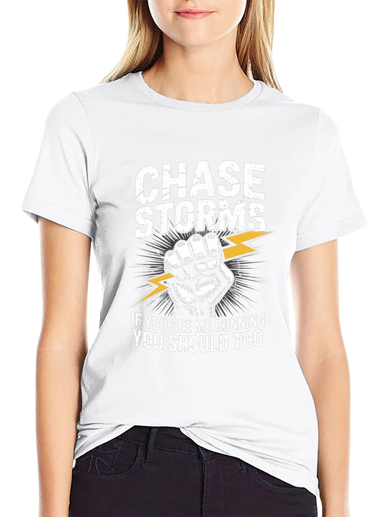 Chase Storms Graphic Print Crew Neck T-Shirt