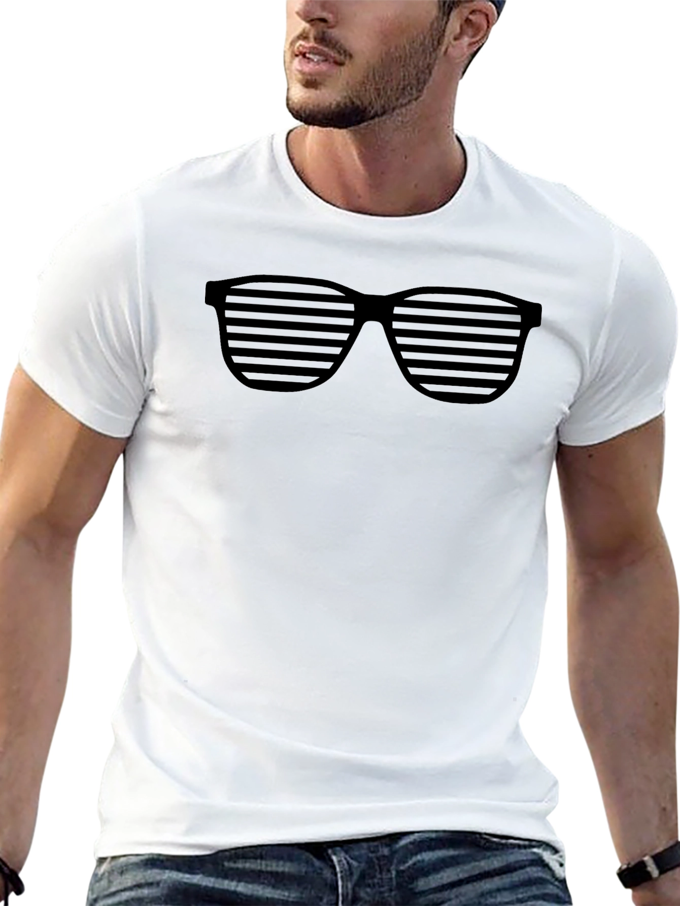 Novelty Shutter Shades Graphic T-Shirt
