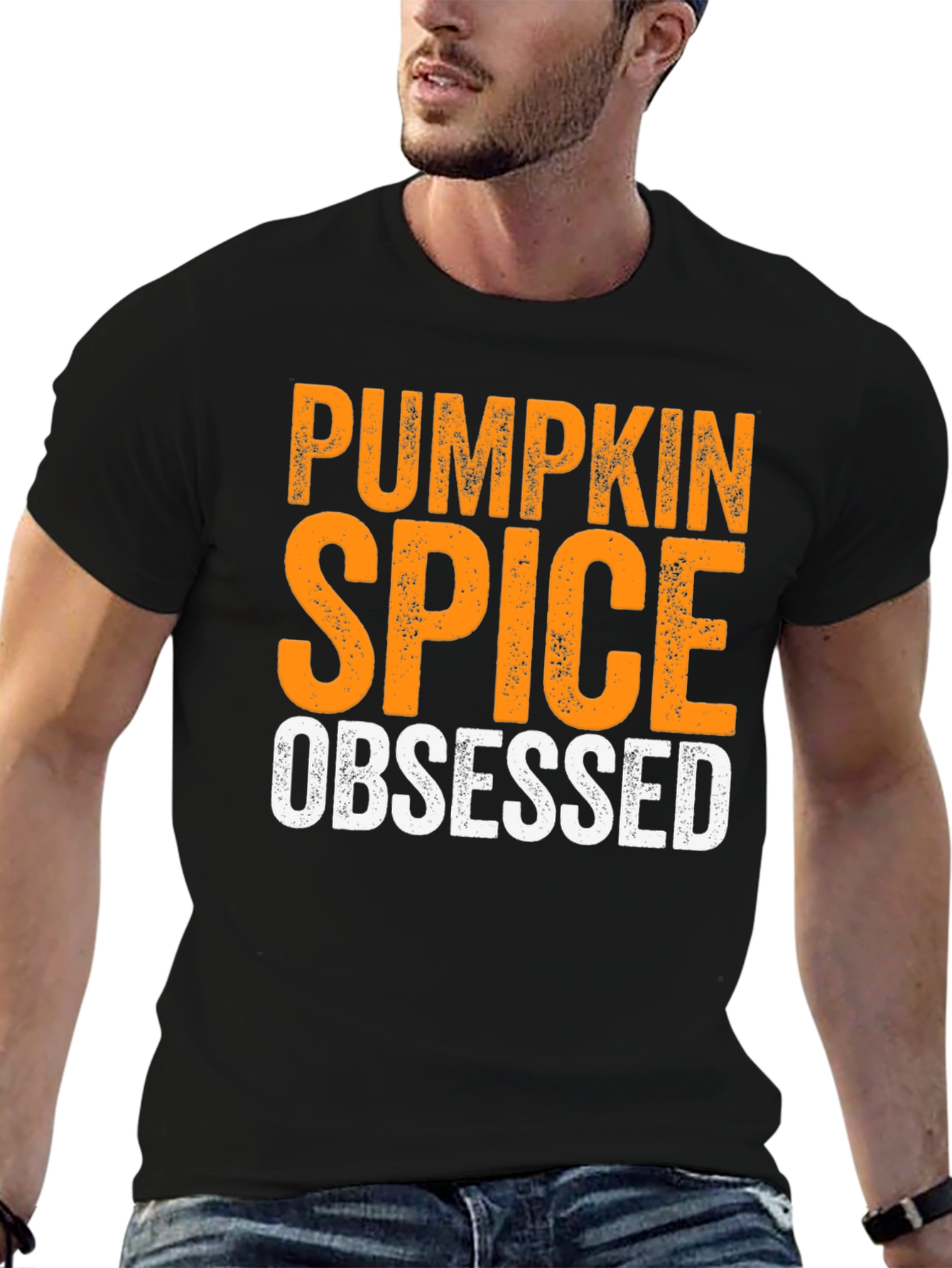 Pumpkin Spice Obsessed Black T-Shirt