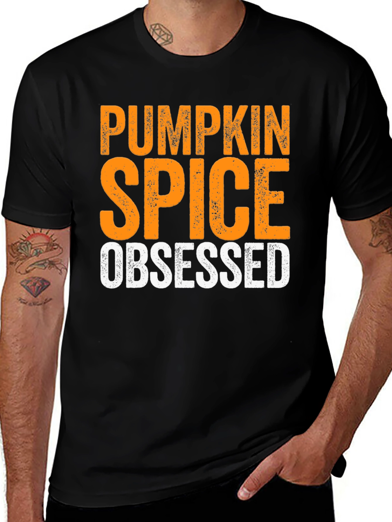 Pumpkin Spice Obsessed Black T-Shirt