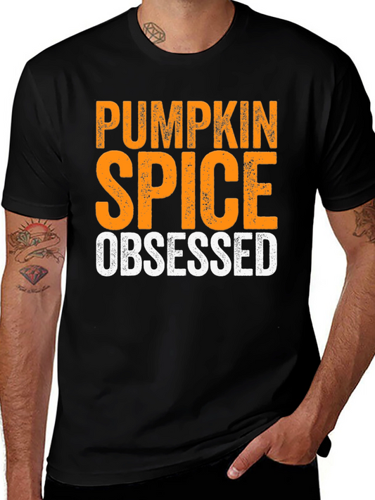 Pumpkin Spice Obsessed Black T-Shirt