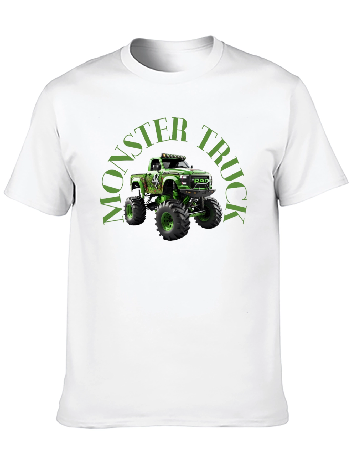 Monster Truck Graphic Tee - Black Cotton T-Shirt