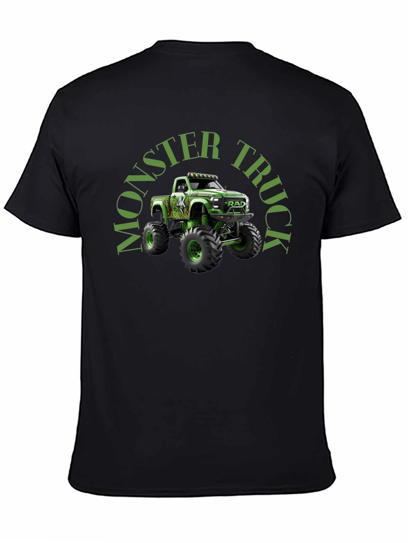 Monster Truck Graphic Tee - Black Cotton T-Shirt