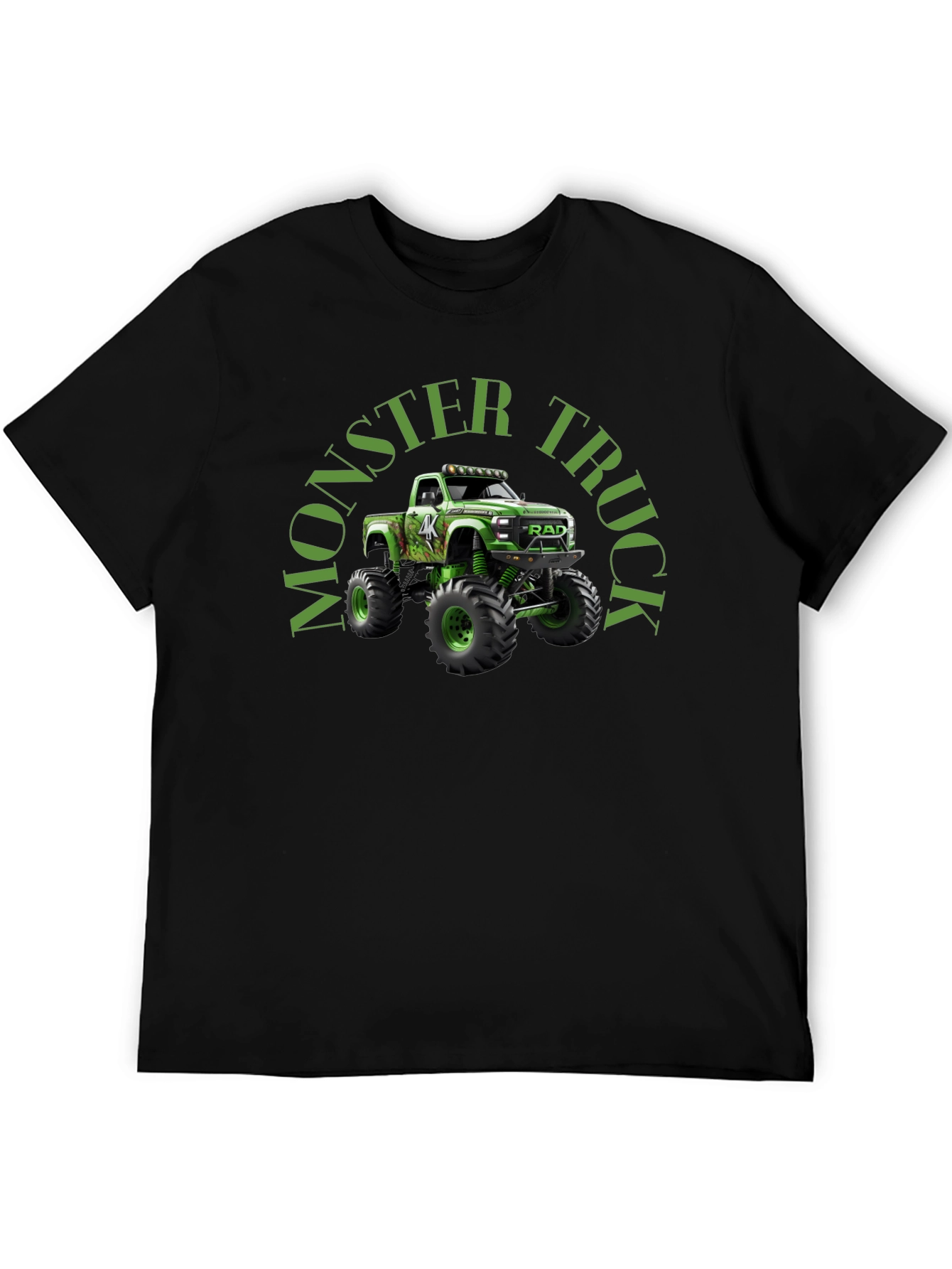 Monster Truck Graphic Tee - Black Cotton T-Shirt