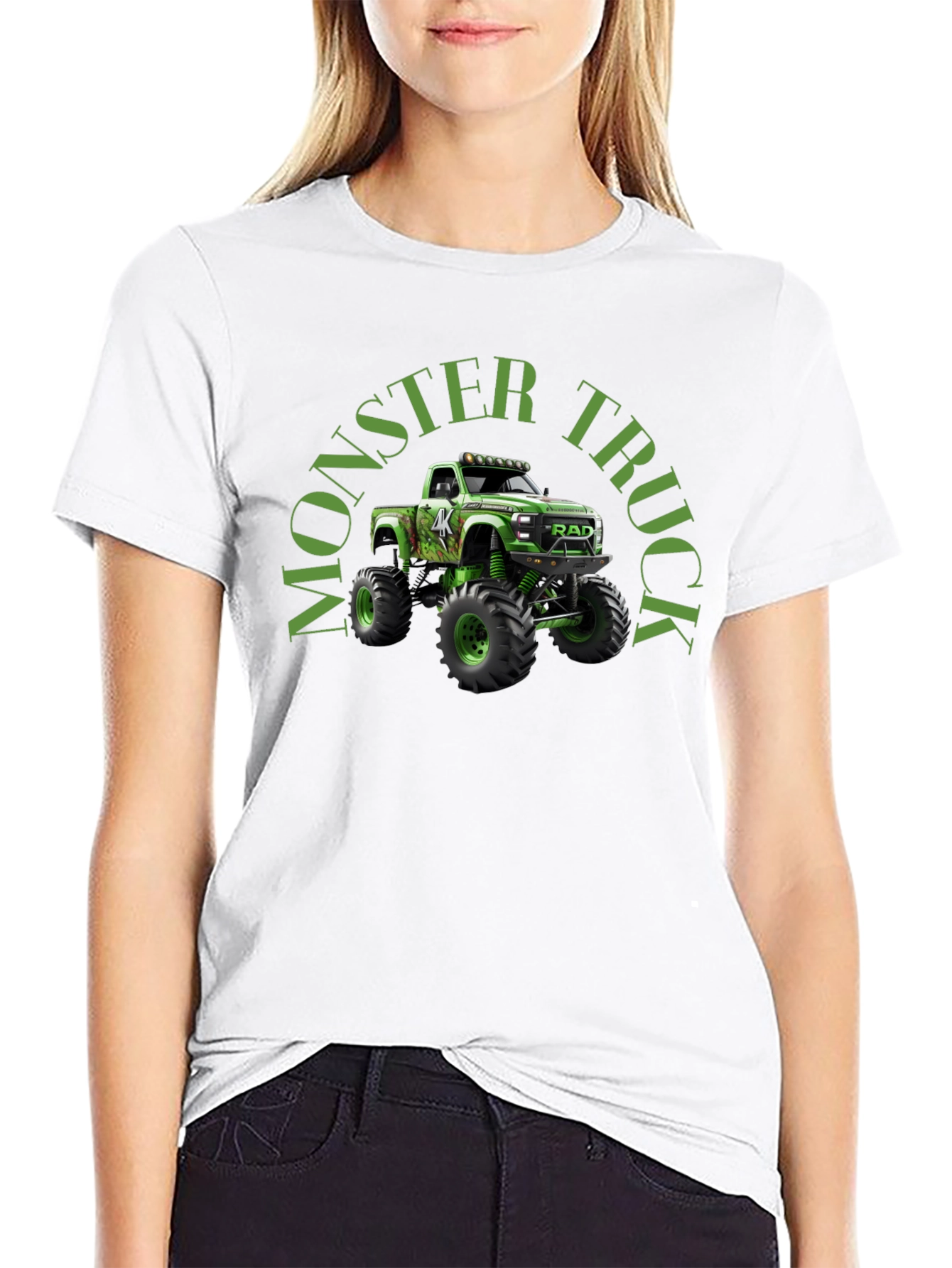 Monster Truck Graphic Tee - Black Cotton T-Shirt