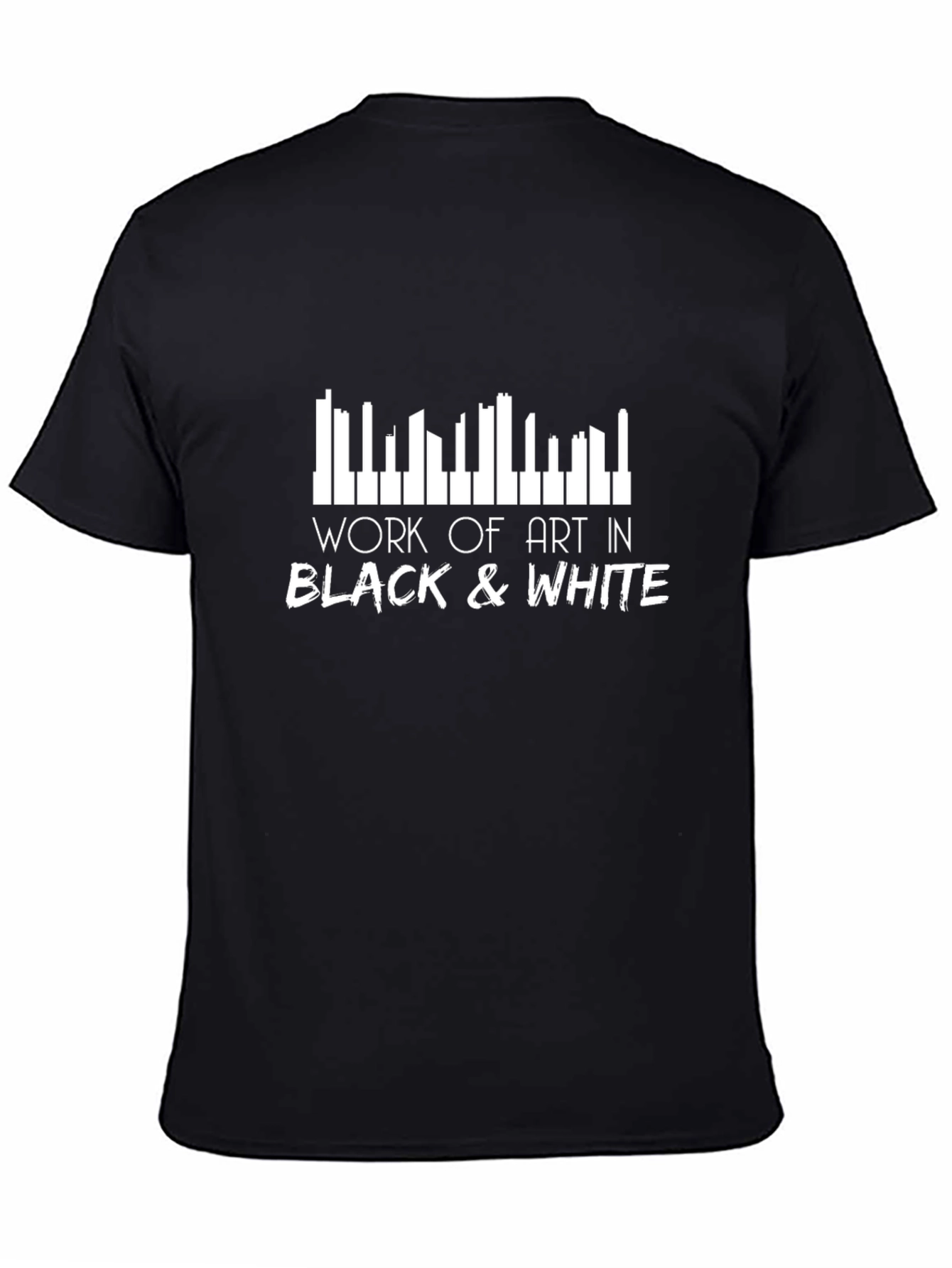 Work of Art Black & White Piano T-Shirt