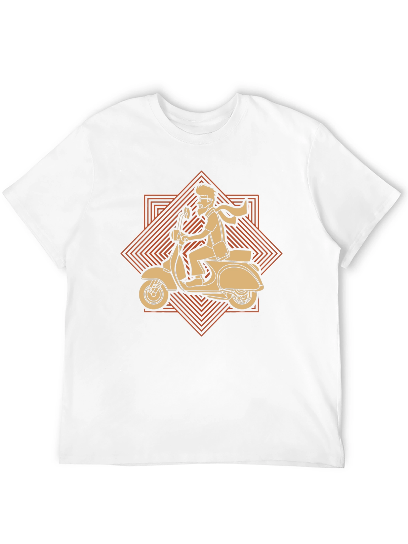 Retro Scooter Graphic T-Shirt - Casual Black Tee