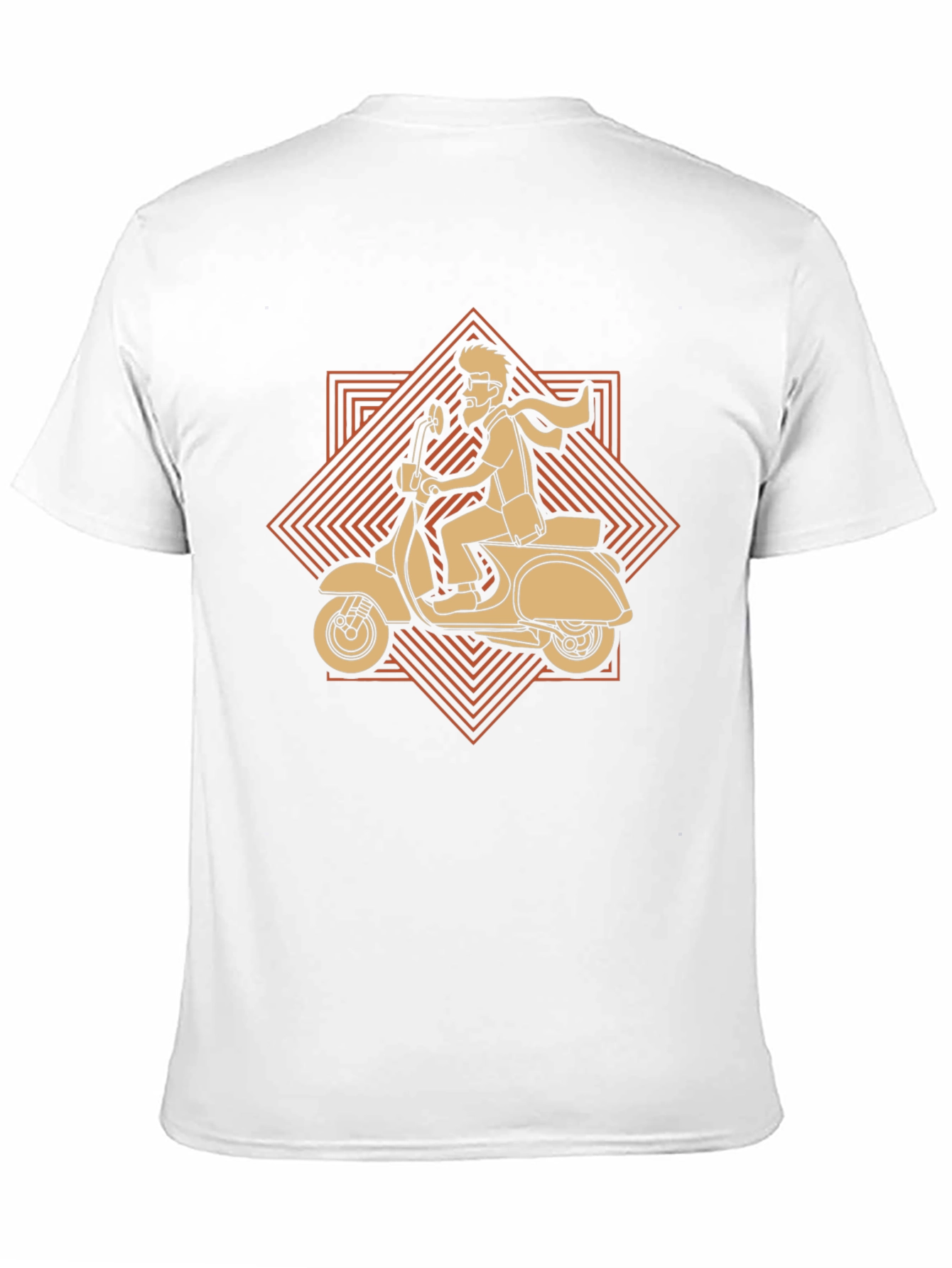 Retro Scooter Graphic T-Shirt - Casual Black Tee