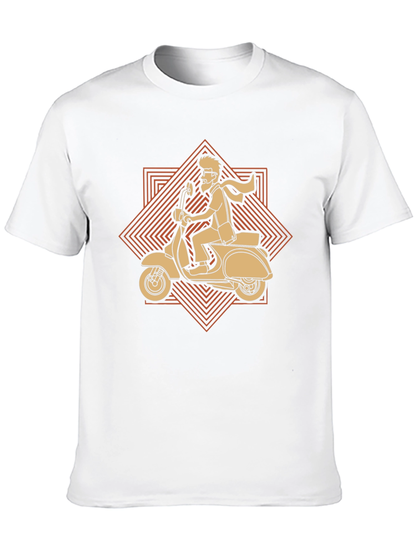 Retro Scooter Graphic T-Shirt - Casual Black Tee