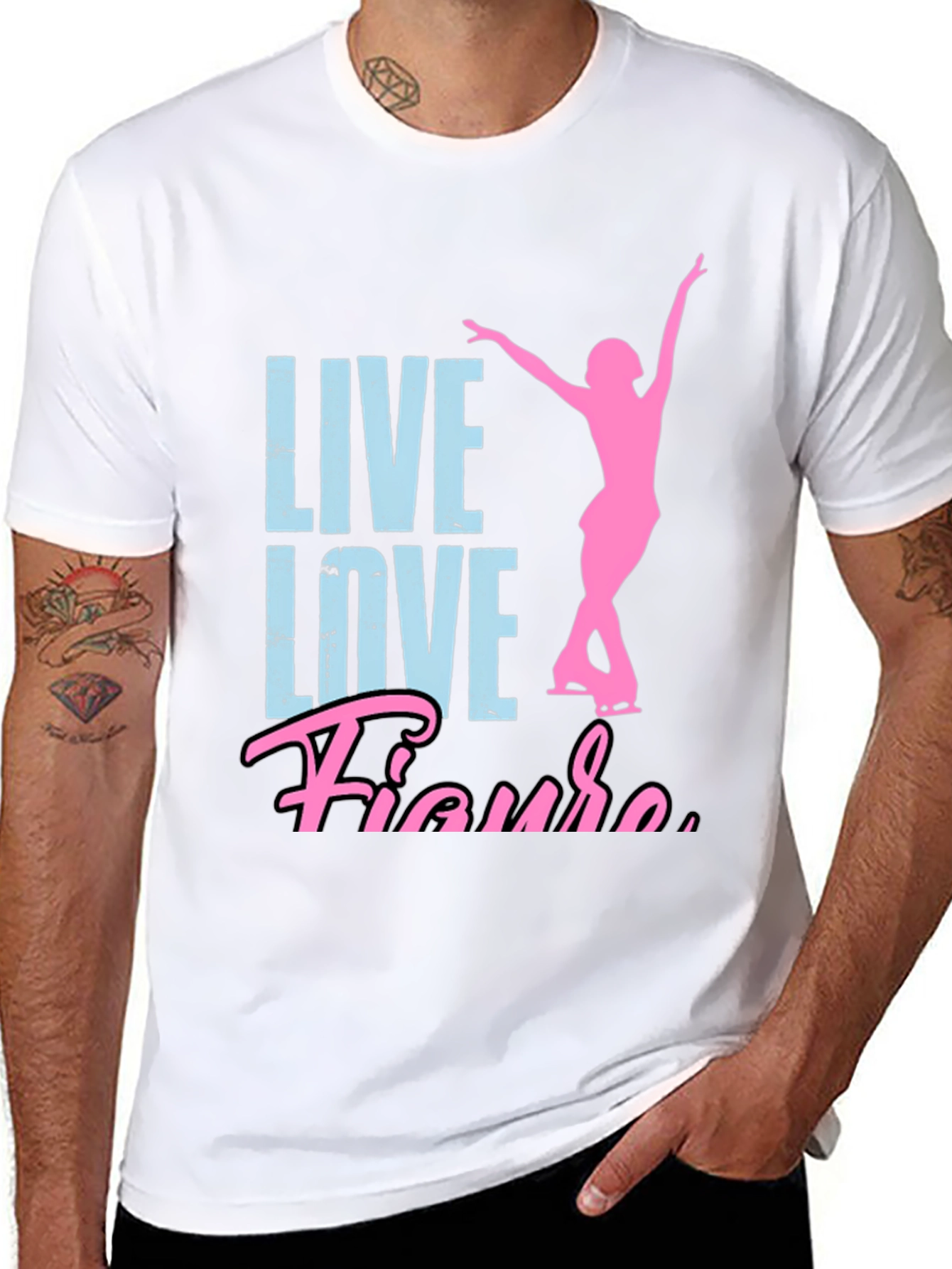 Live Love Figure Skating T-Shirt - Black