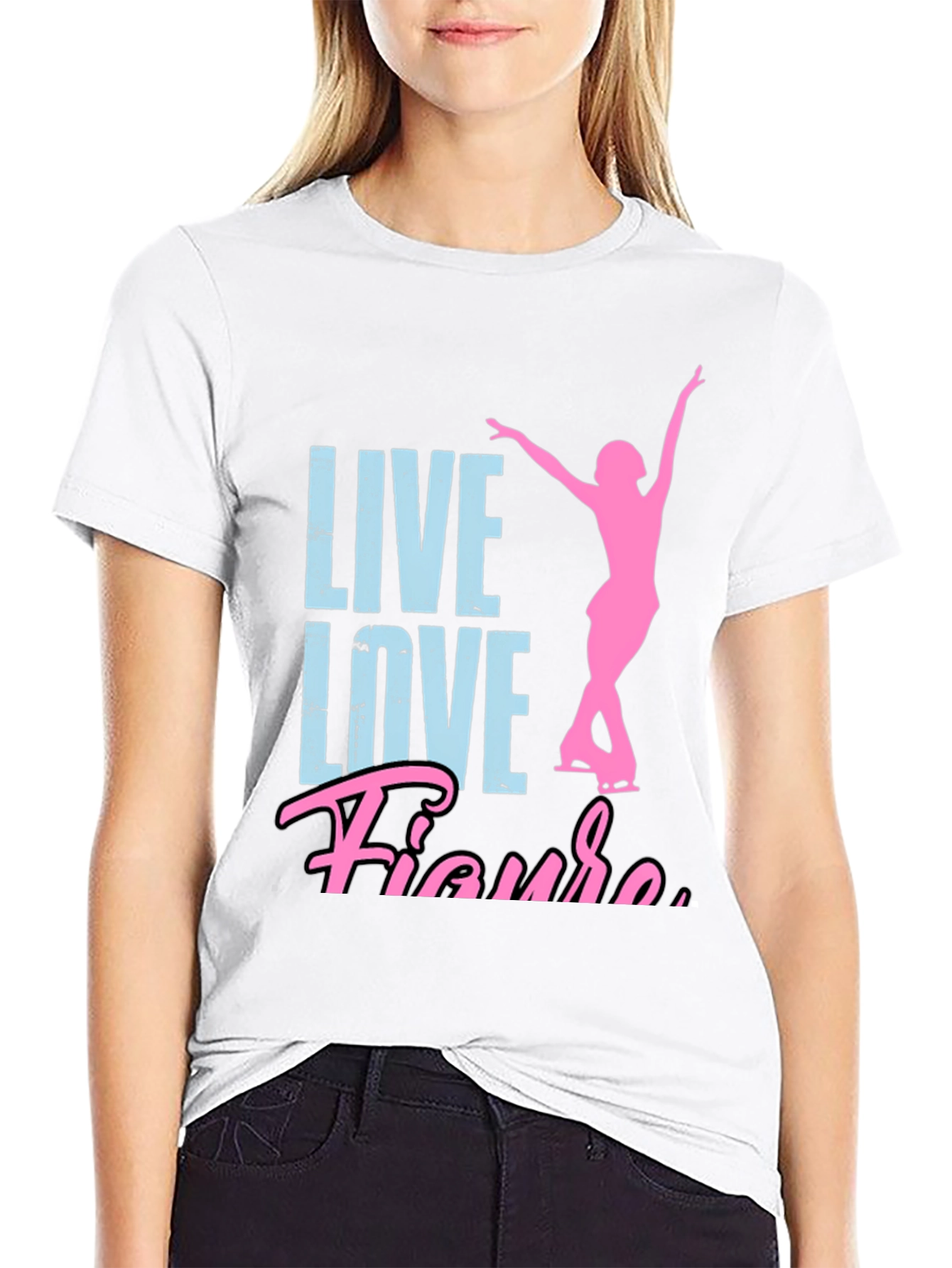 Live Love Figure Skating T-Shirt - Black