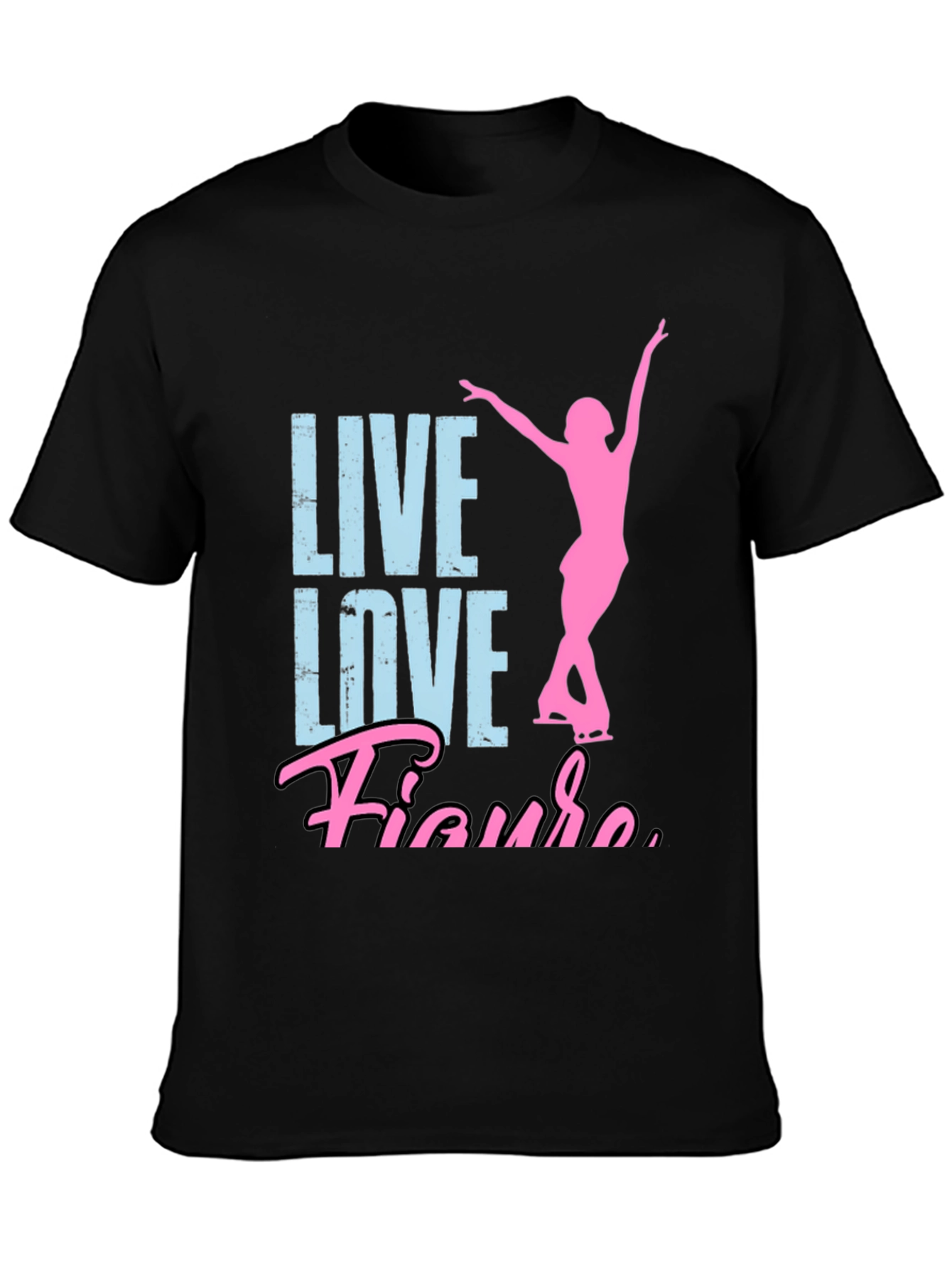 Live Love Figure Skating T-Shirt - Black