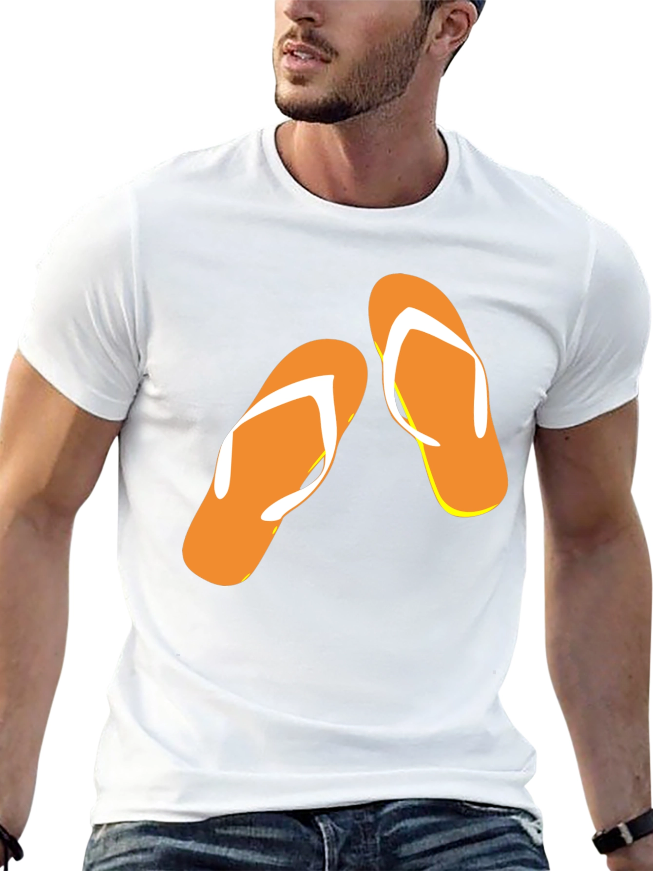 Flip Flop Graphic Tee - Black Summer T-Shirt