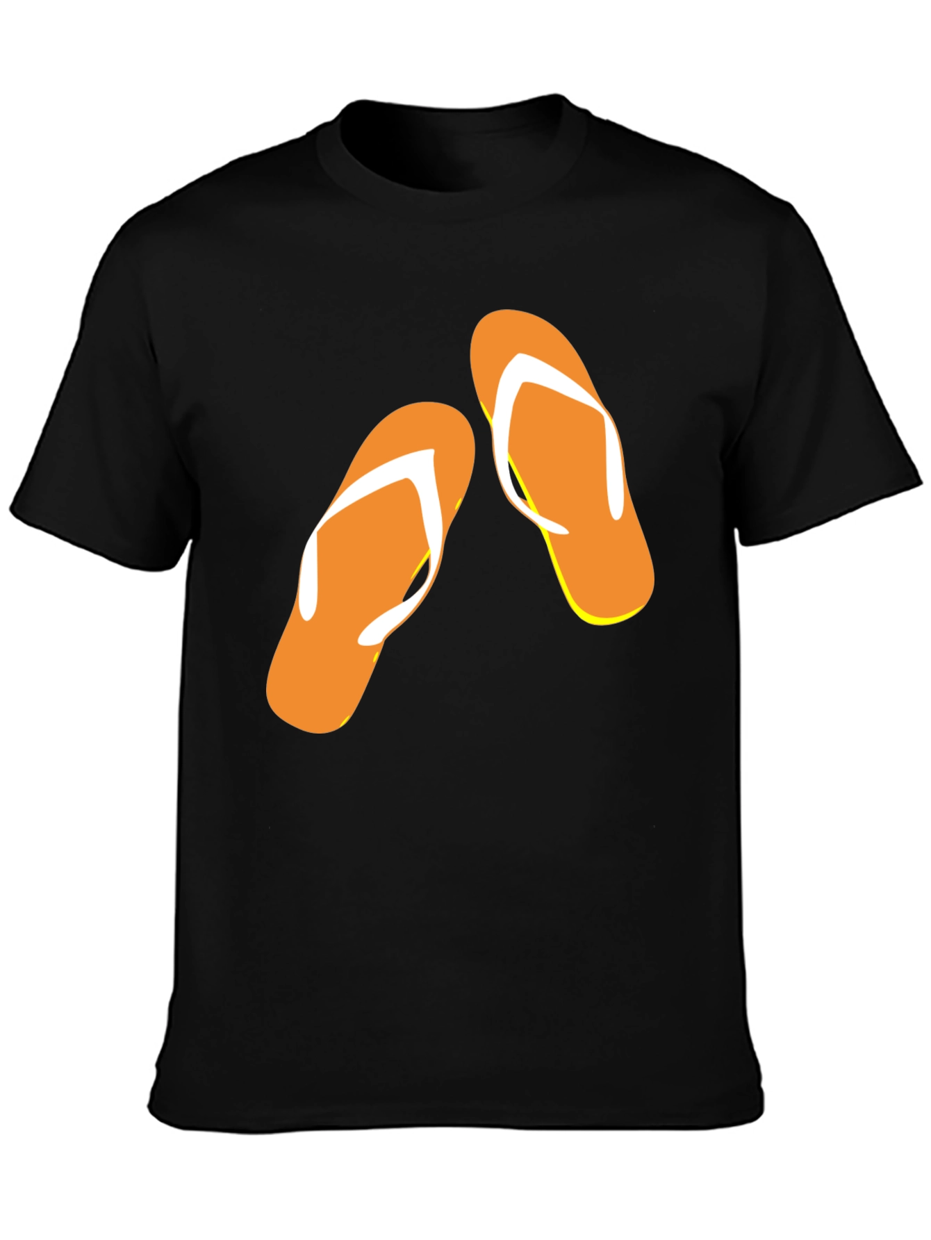 Flip Flop Graphic Tee - Black Summer T-Shirt