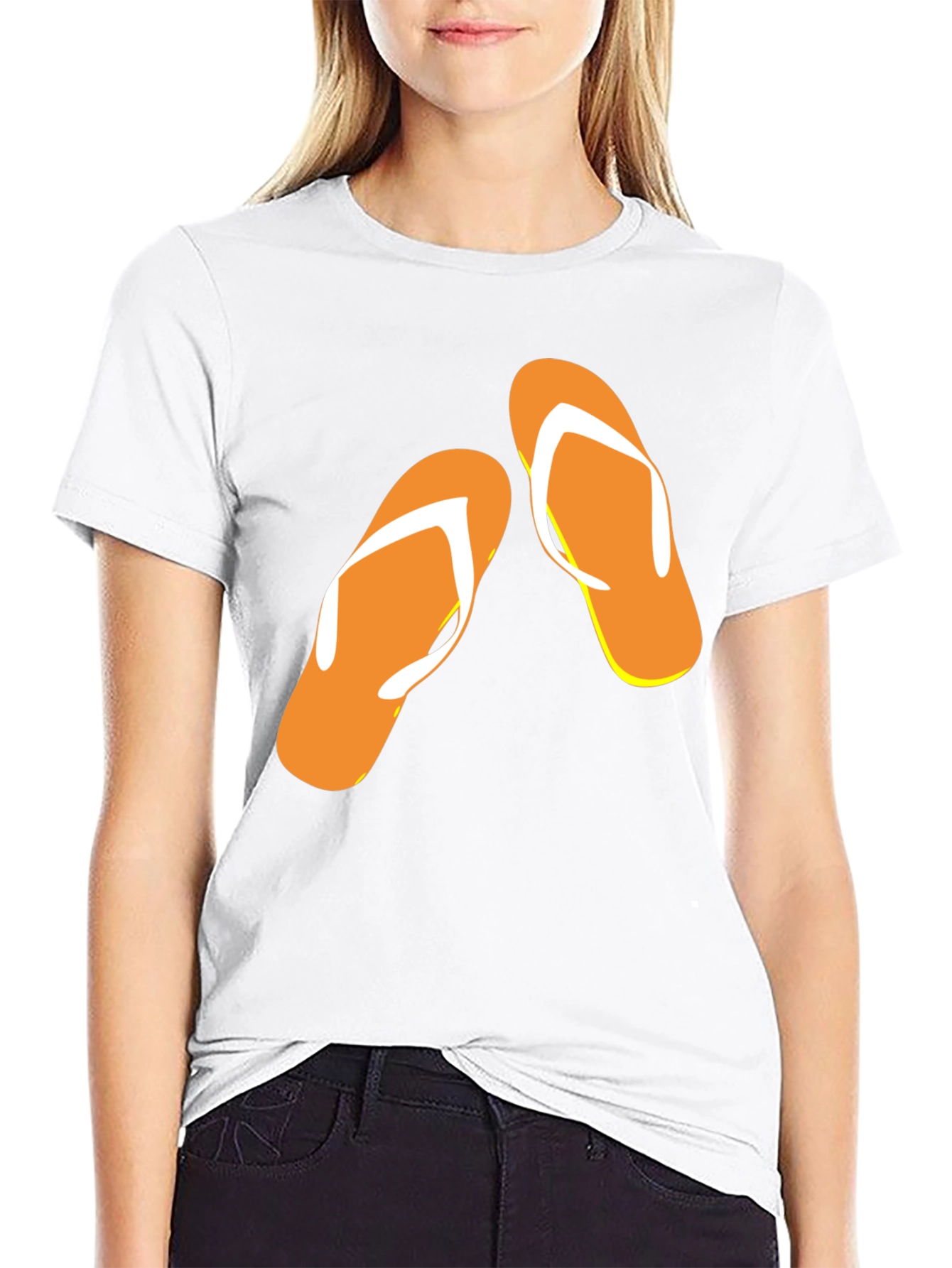 Flip Flop Graphic Tee - Black Summer T-Shirt