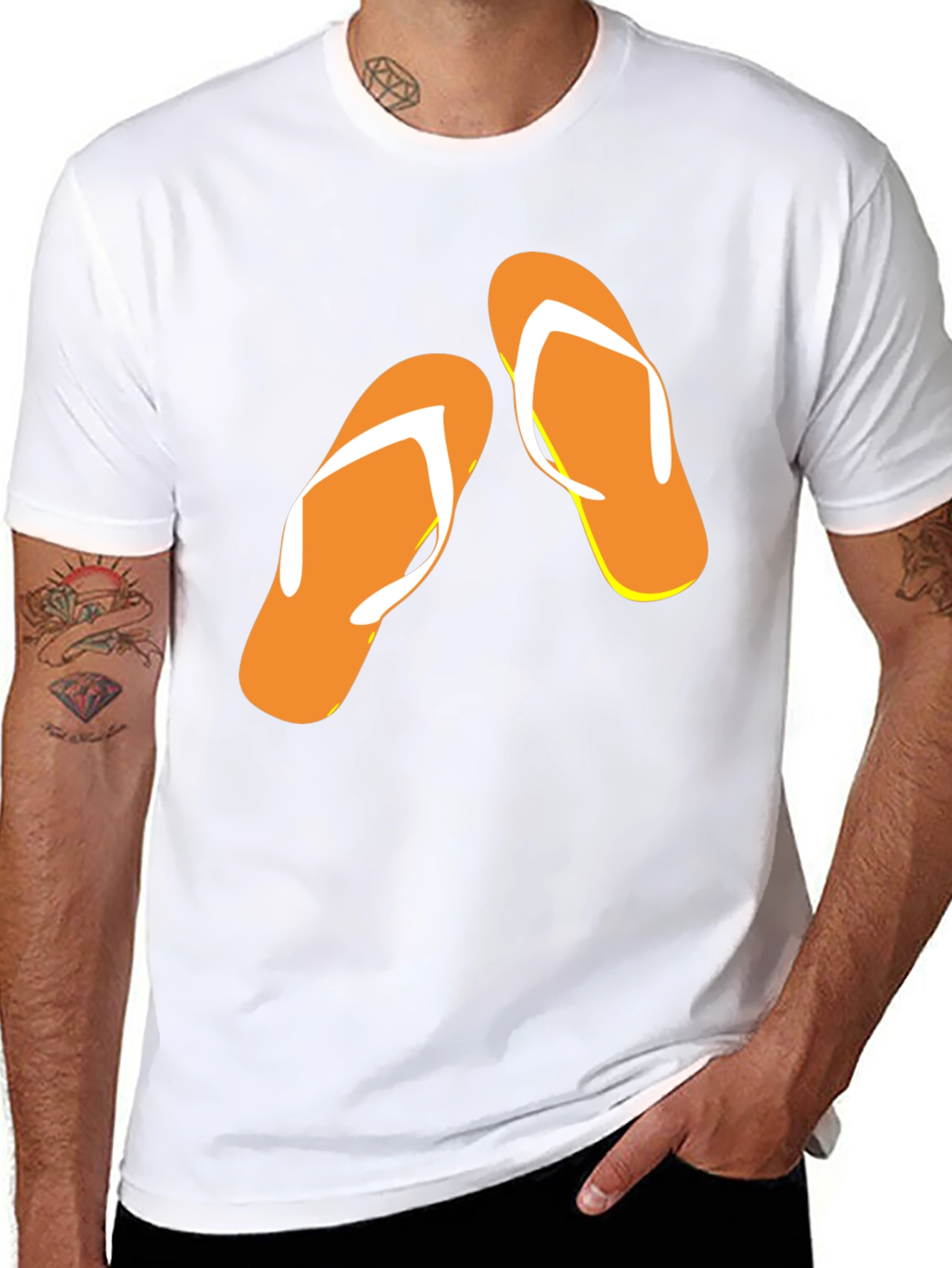 Flip Flop Graphic Tee - Black Summer T-Shirt