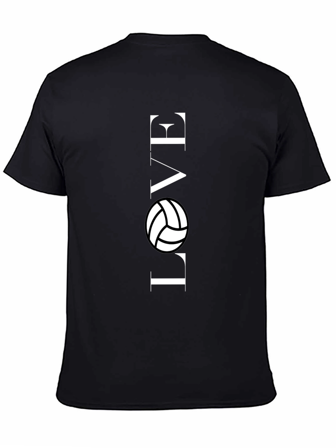 Love Volleyball Graphic T-Shirt - Black