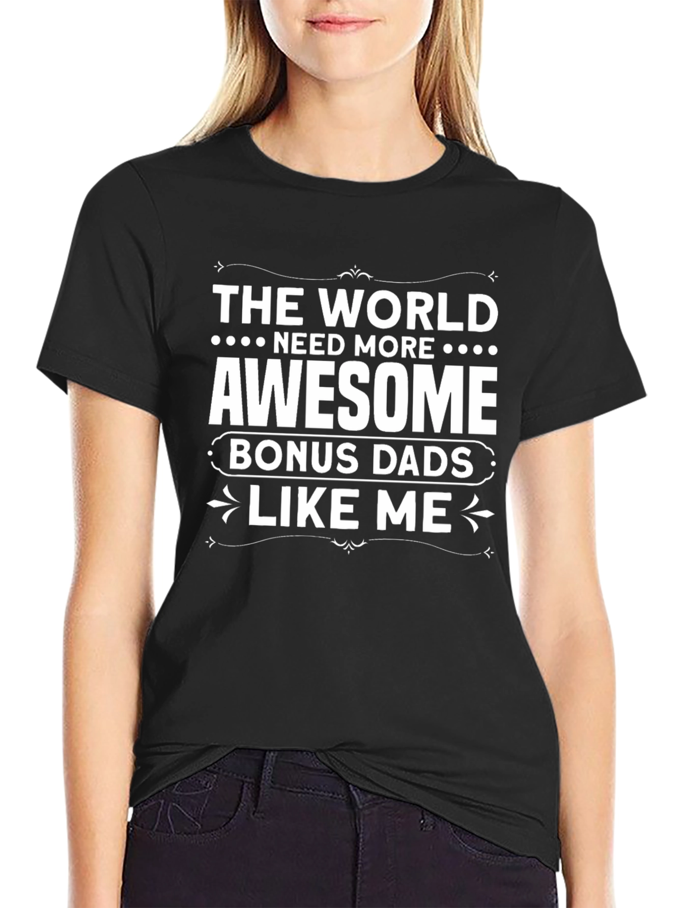 Awesome Bonus Dads T-Shirt - Black