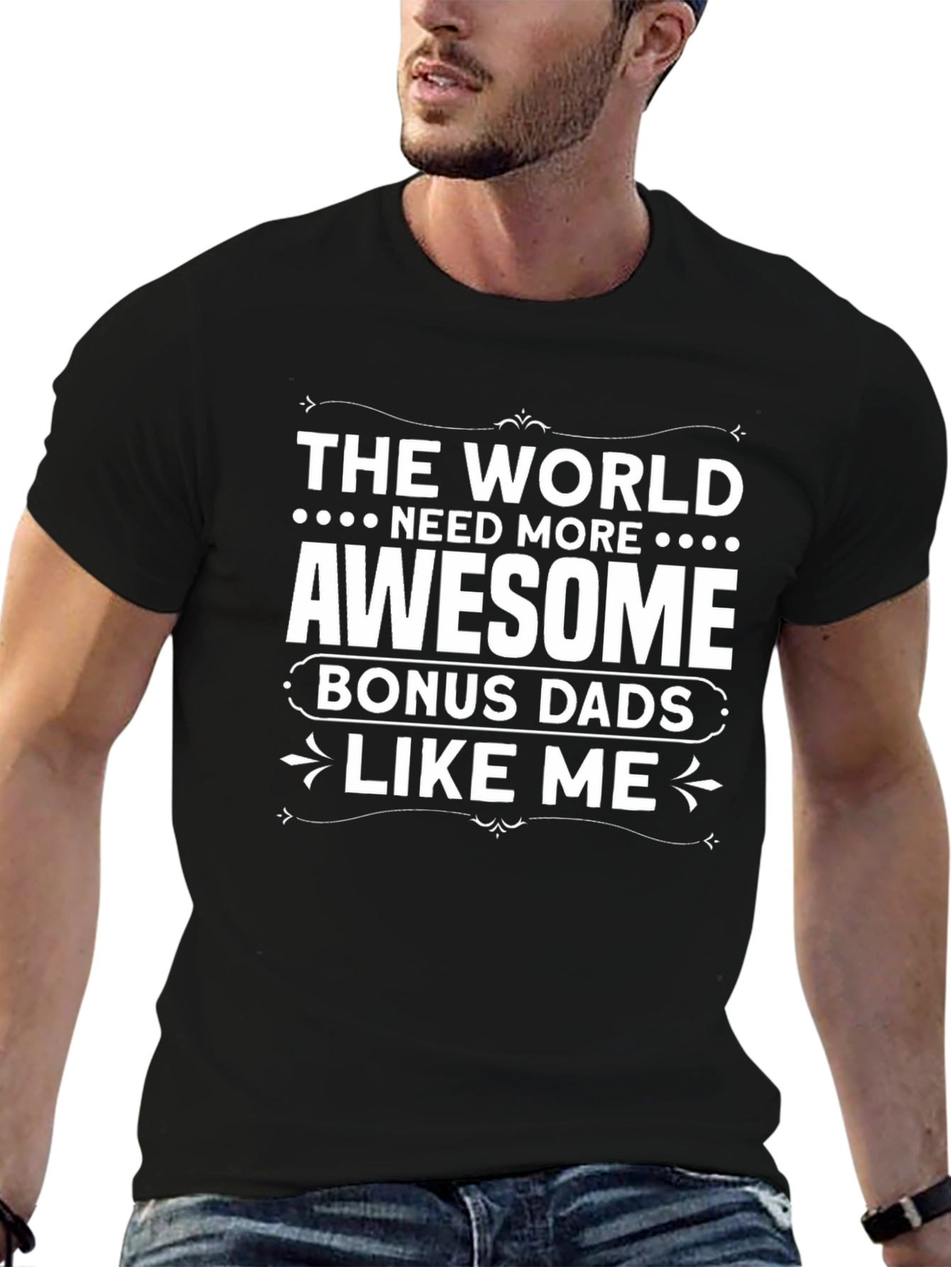 Awesome Bonus Dads T-Shirt - Black
