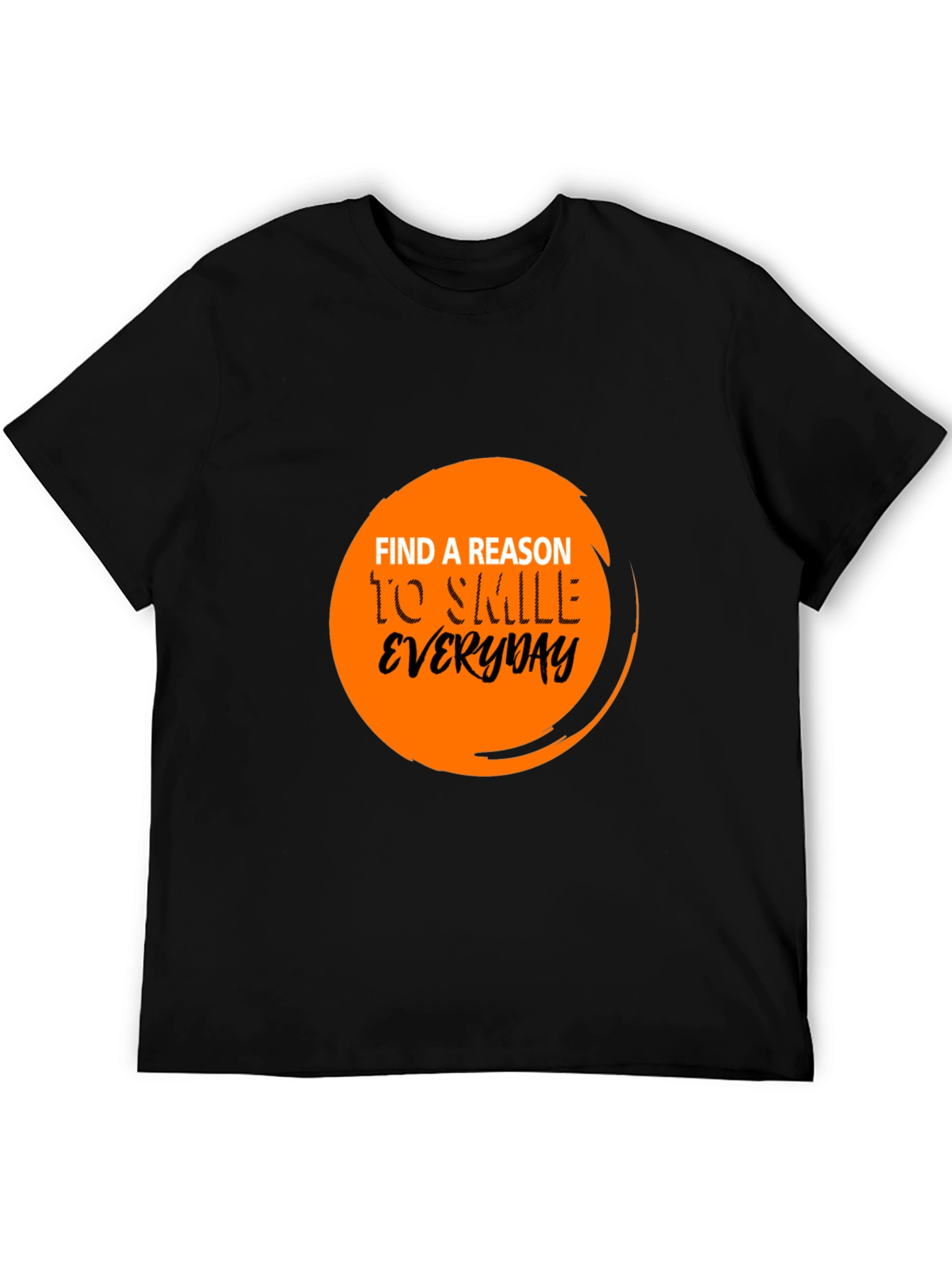 Inspirational Find a Reason to Smile Black T-Shirt