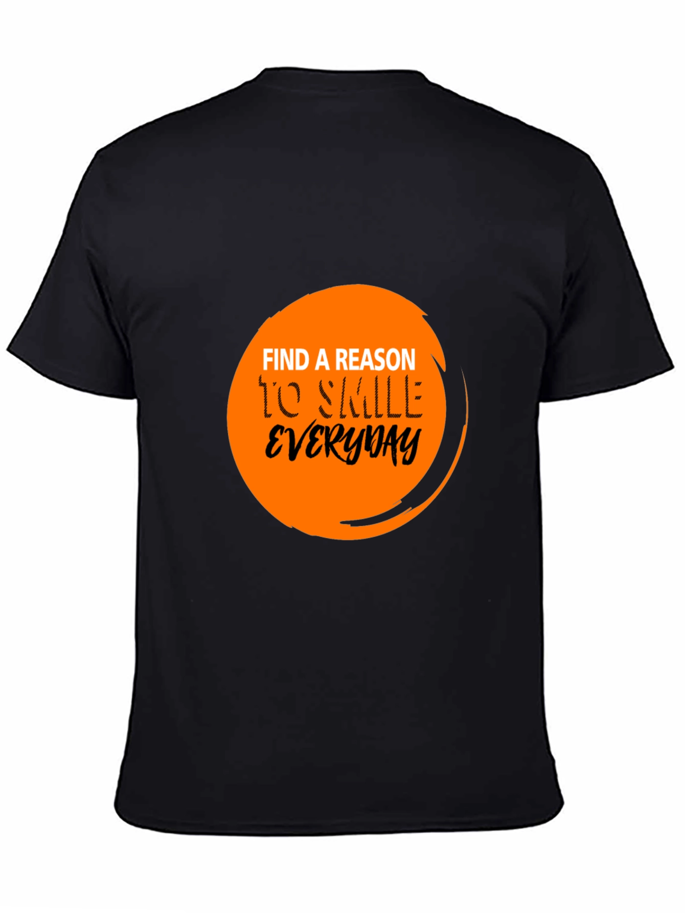 Inspirational Find a Reason to Smile Black T-Shirt