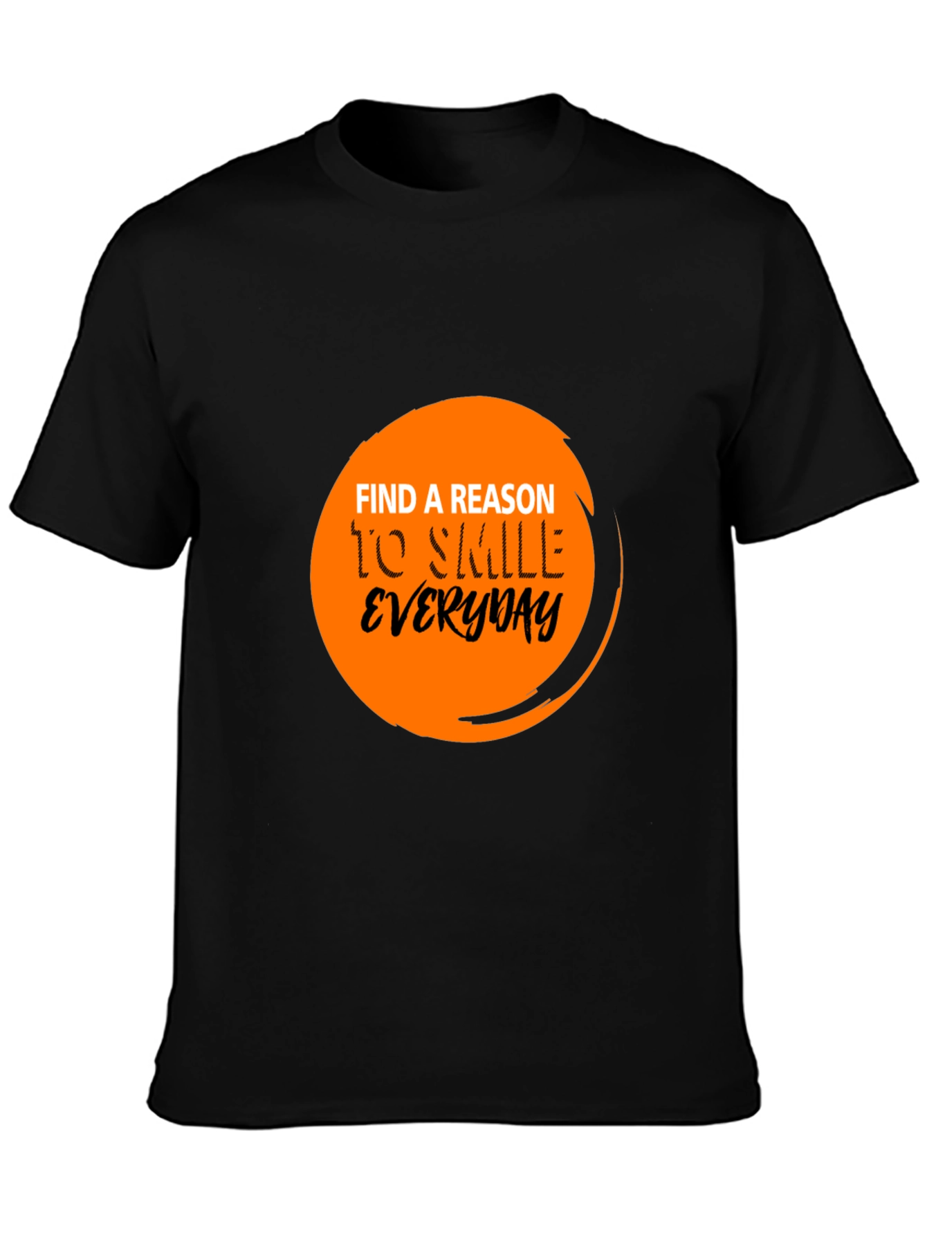 Inspirational Find a Reason to Smile Black T-Shirt