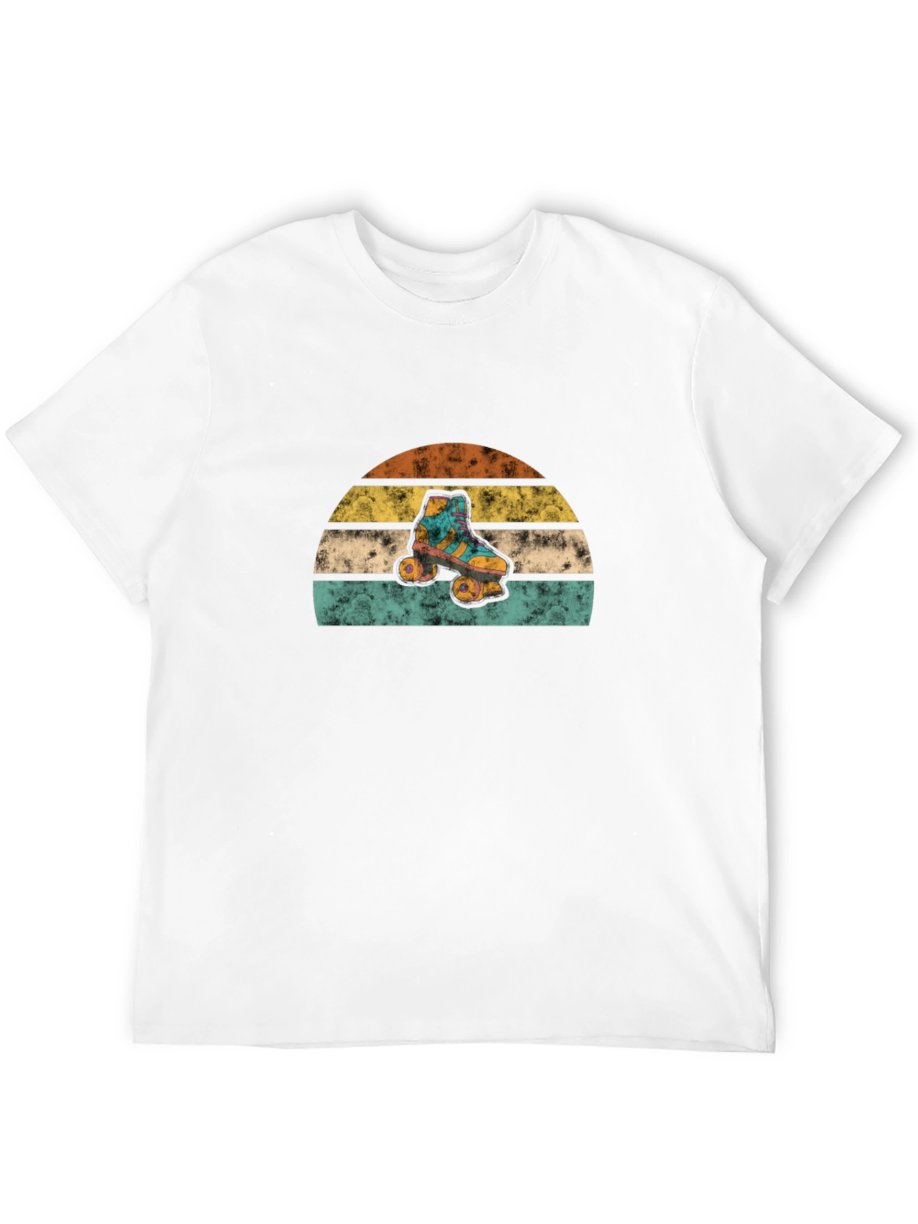 Retro Roller Skate Sunset Graphic Tee