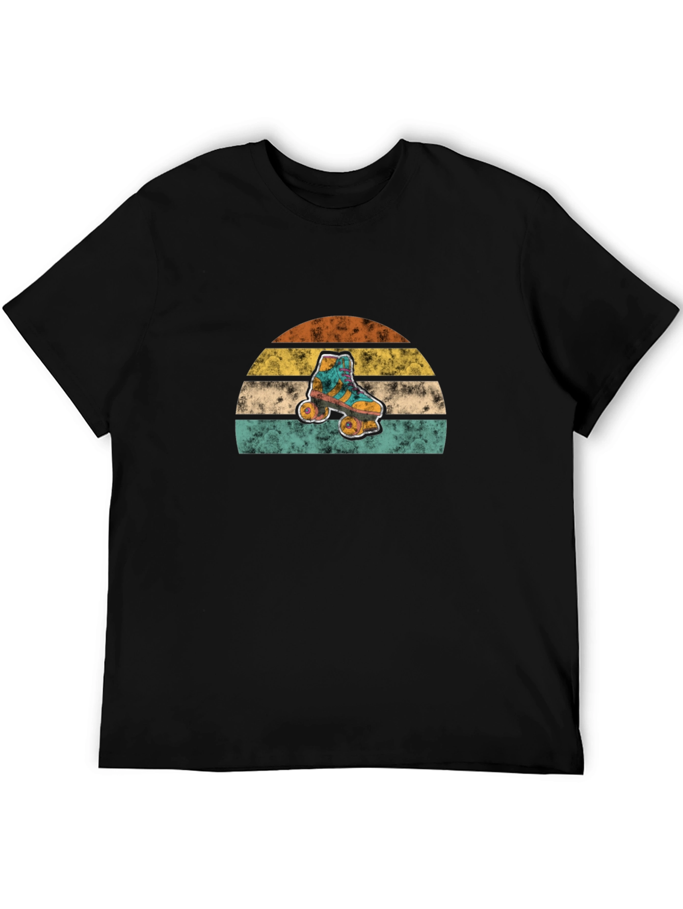 Retro Roller Skate Sunset Graphic Tee