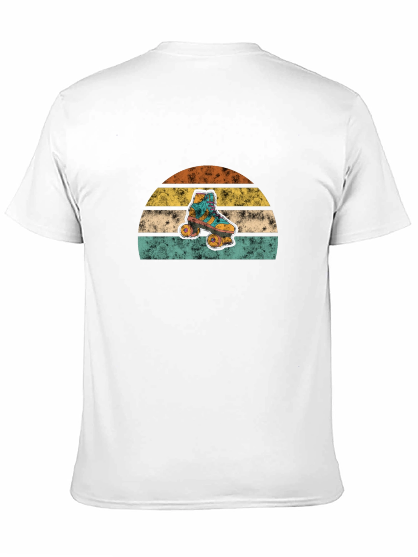 Retro Roller Skate Sunset Graphic Tee