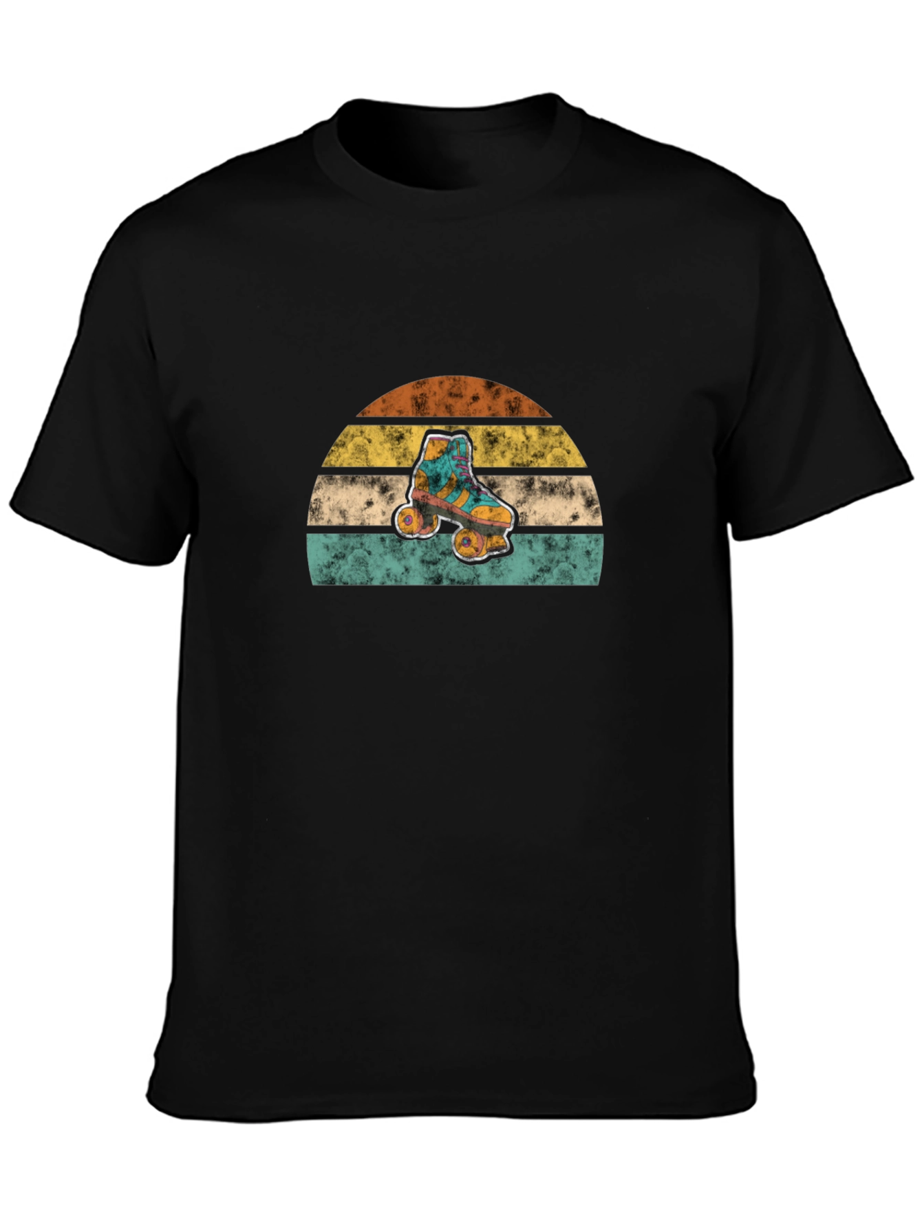 Retro Roller Skate Sunset Graphic Tee