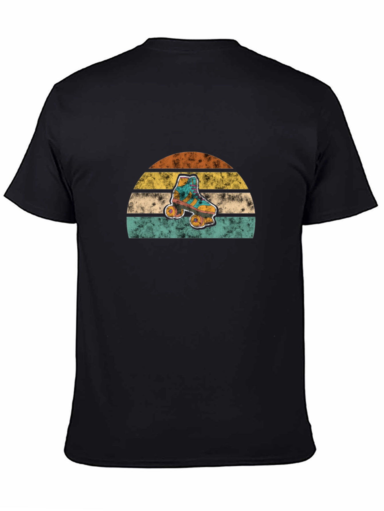 Retro Roller Skate Sunset Graphic Tee
