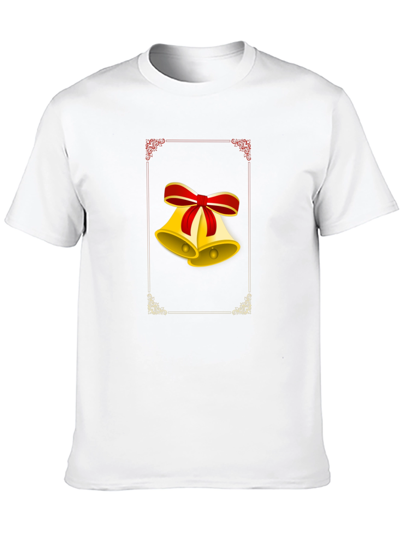Festive Christmas Bells Graphic Tee - Black