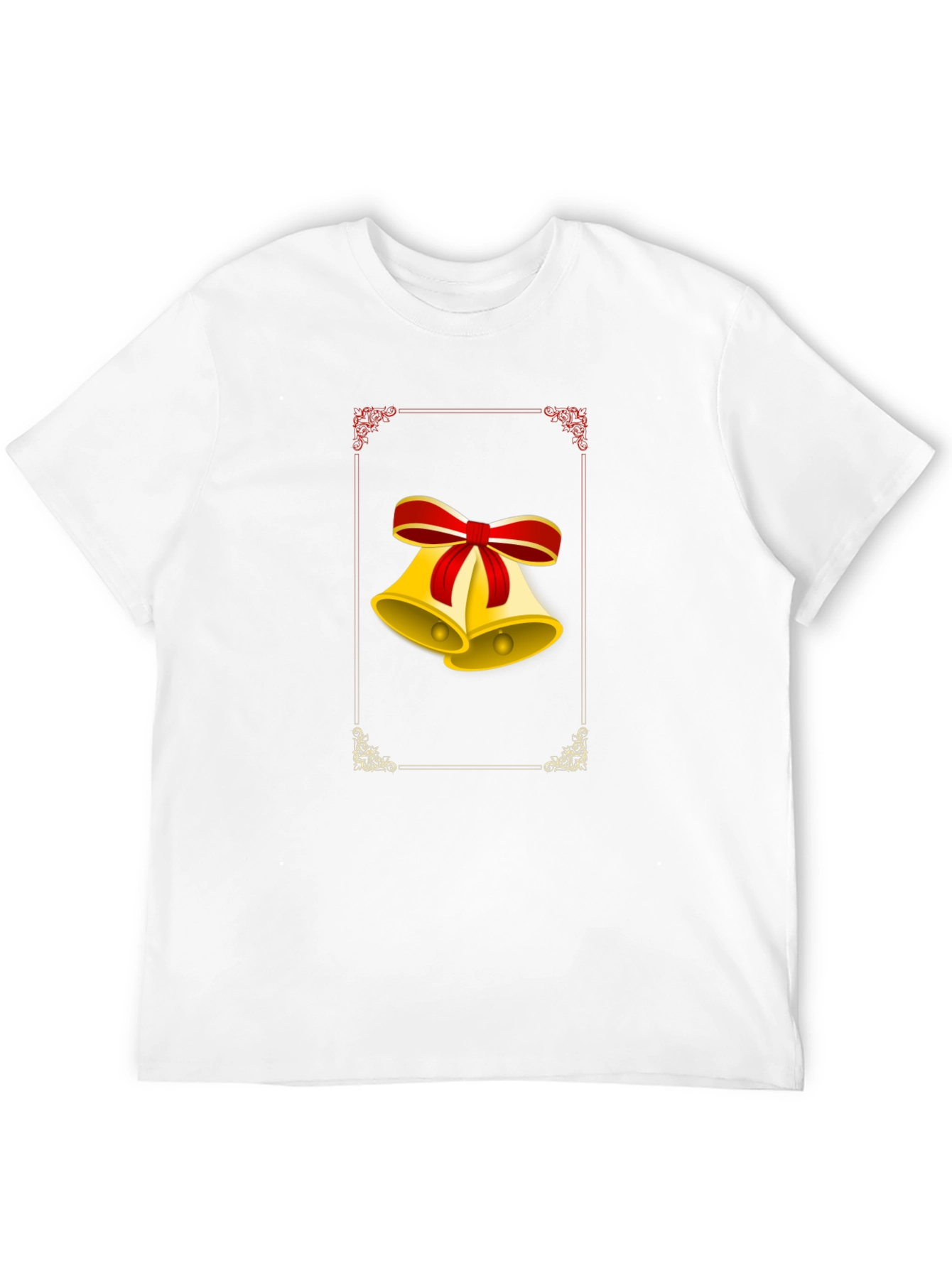 Festive Christmas Bells Graphic Tee - Black