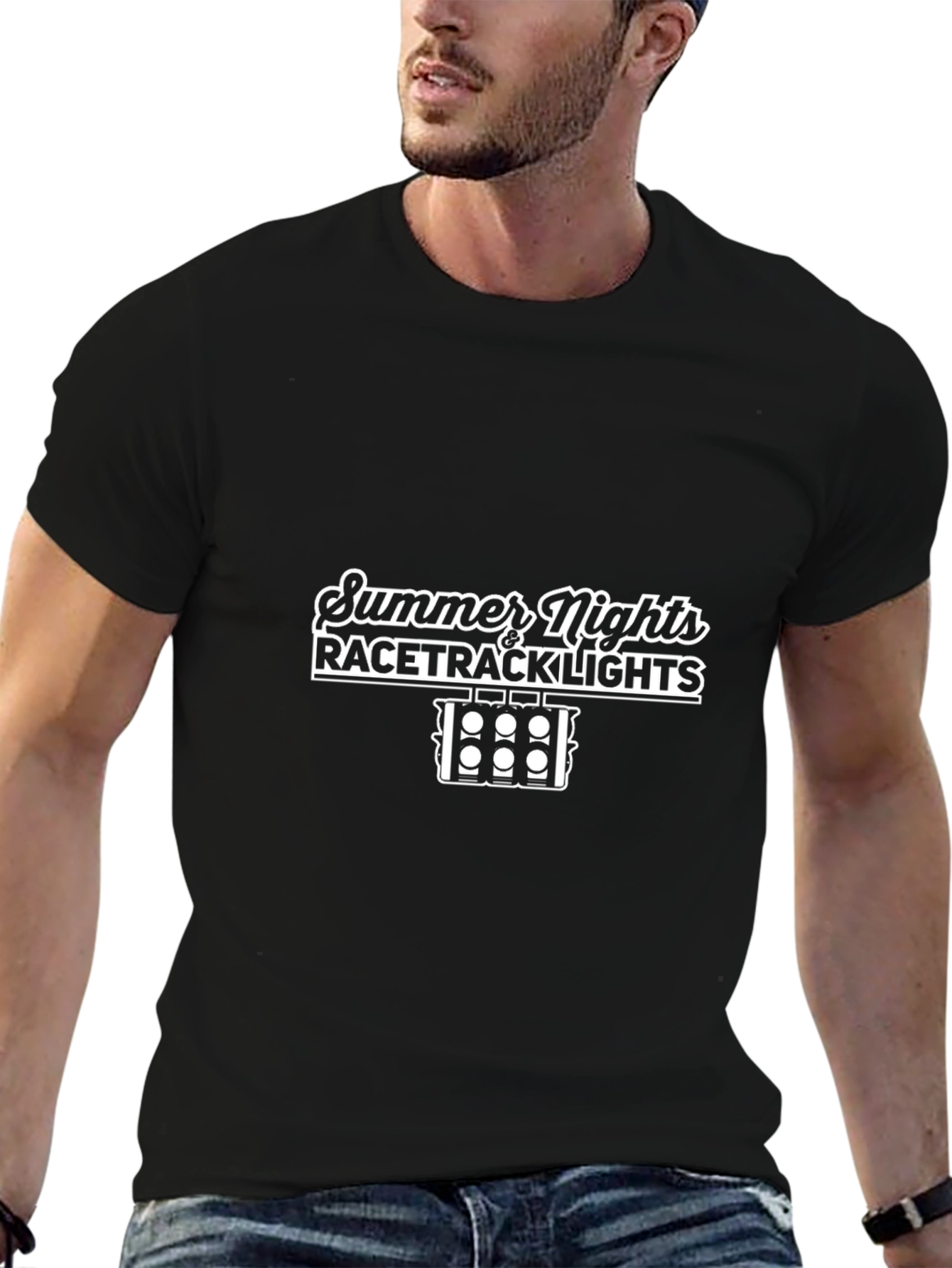 Summer Nights Racetrack Lights Graphic Tee