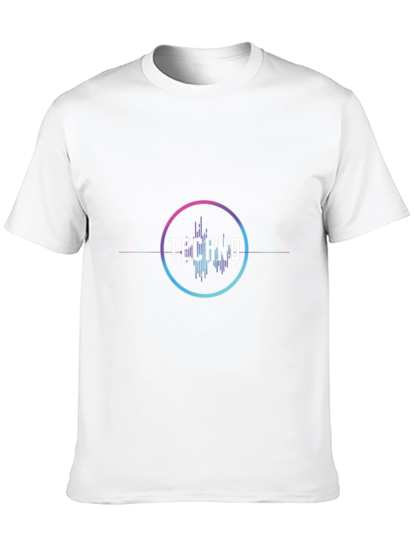 Techno Music Graphic Tee - Stylish Black Cotton T-Shirt