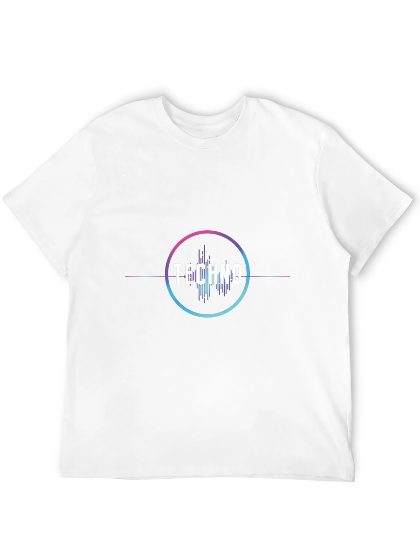 Techno Music Graphic Tee - Stylish Black Cotton T-Shirt