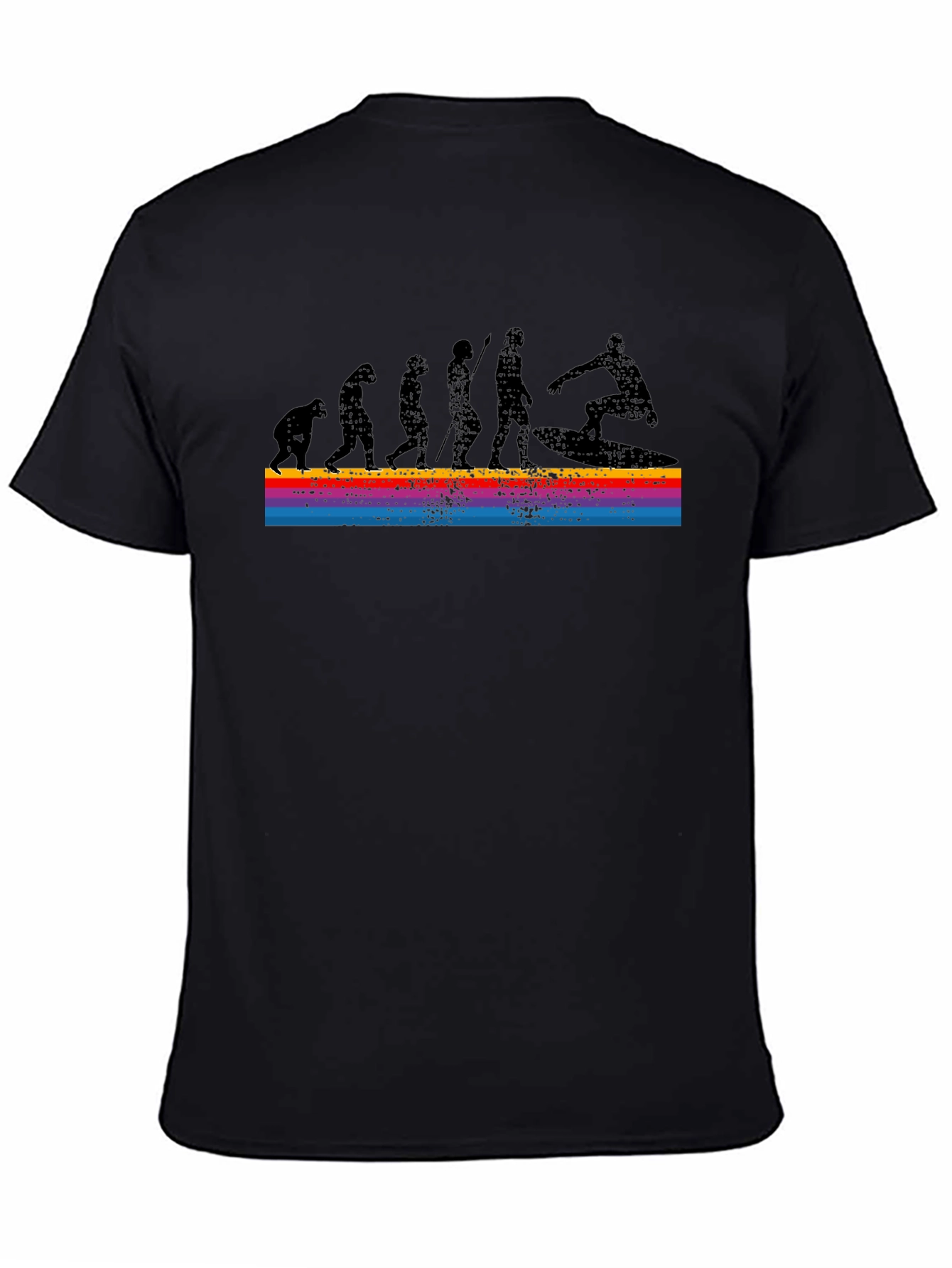 Evolution of Surfing Graphic Tee - Black