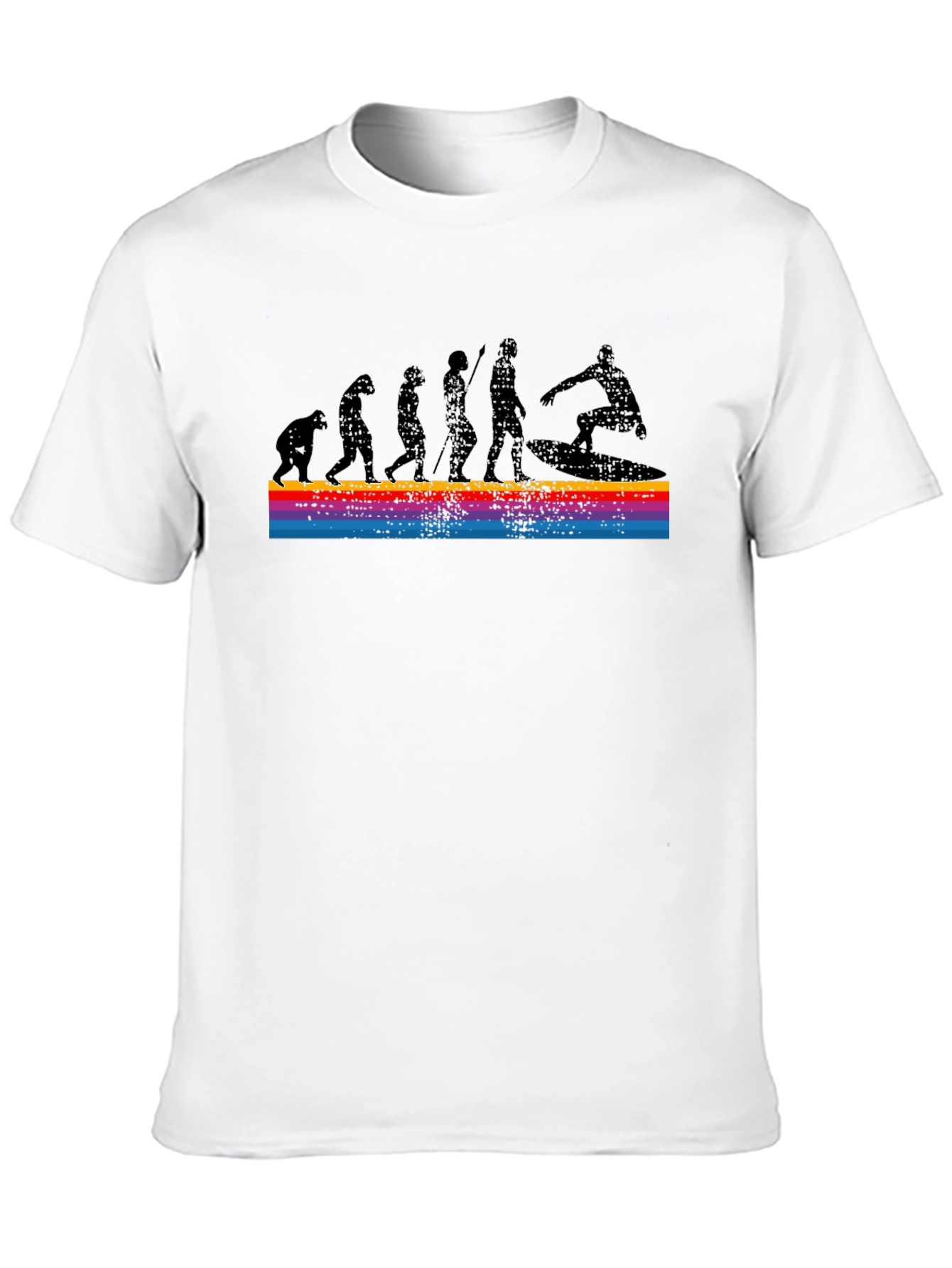 Evolution of Surfing Graphic Tee - Black