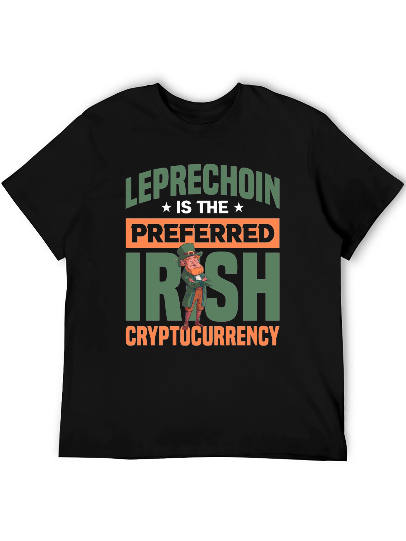 Leprechaun Irish Cryptocurrency Graphic T-Shirt