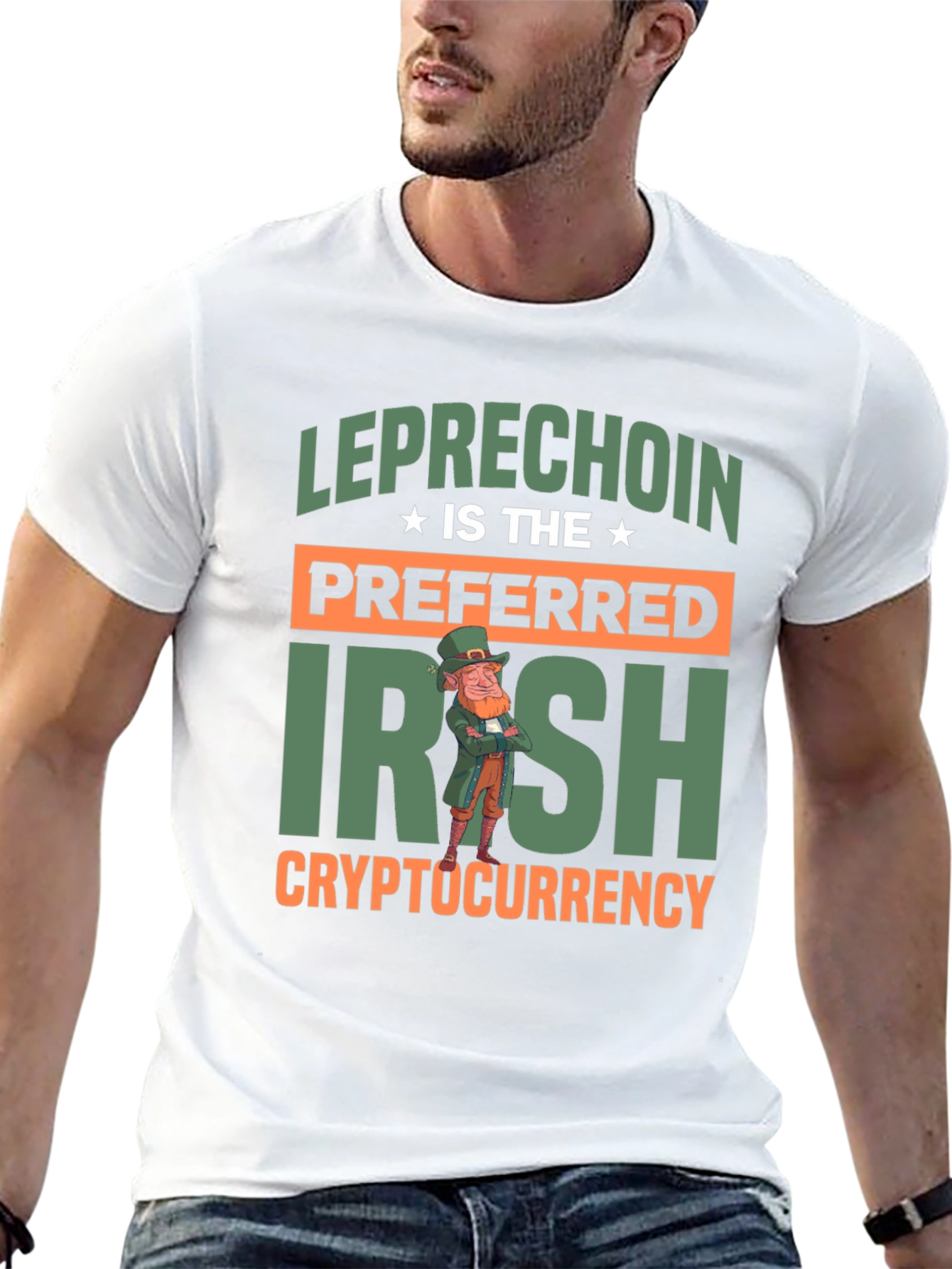Leprechaun Irish Cryptocurrency Graphic T-Shirt