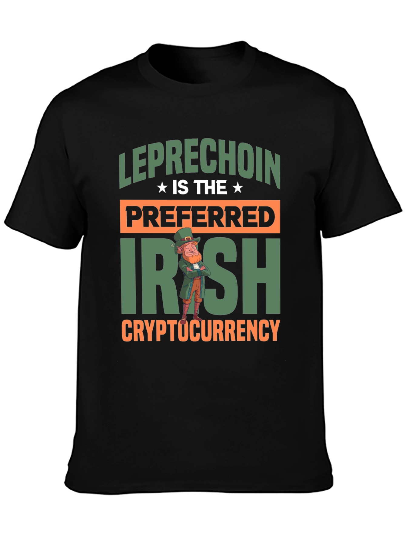 Leprechaun Irish Cryptocurrency Graphic T-Shirt