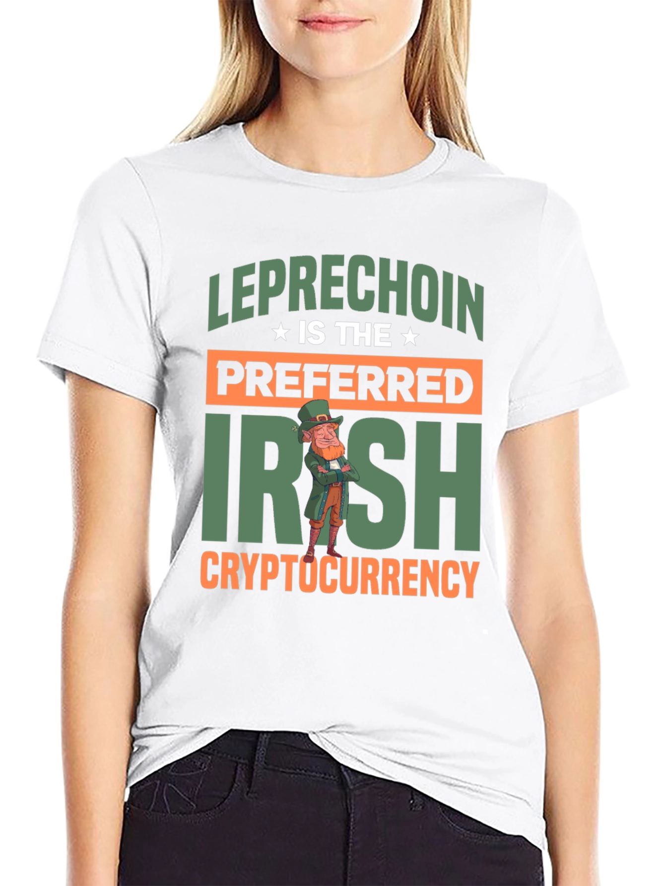 Leprechaun Irish Cryptocurrency Graphic T-Shirt
