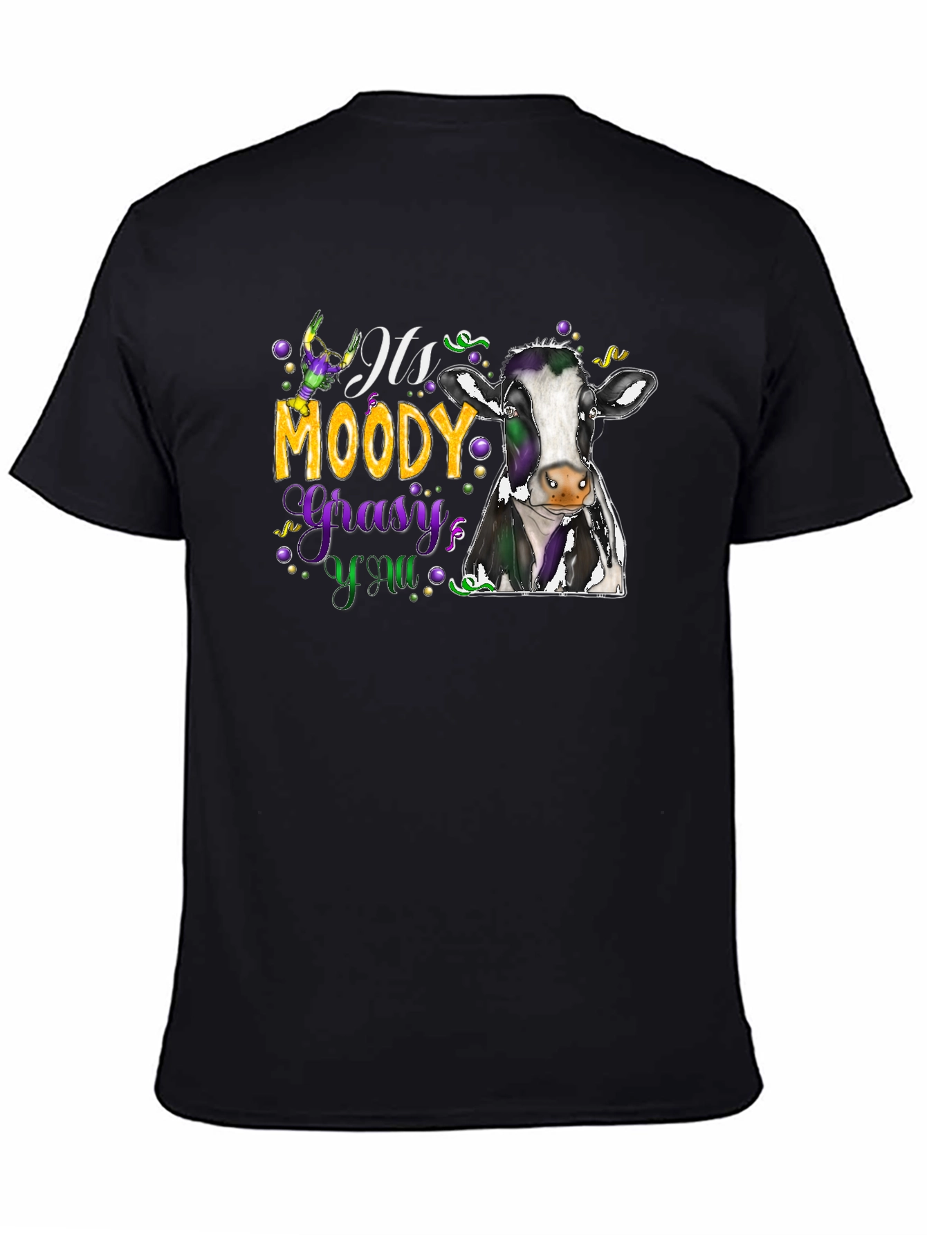 Moody Gras Cow T-Shirt