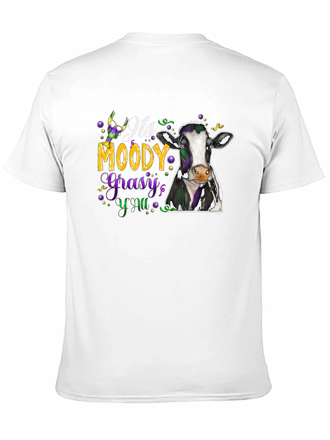Moody Gras Cow T-Shirt