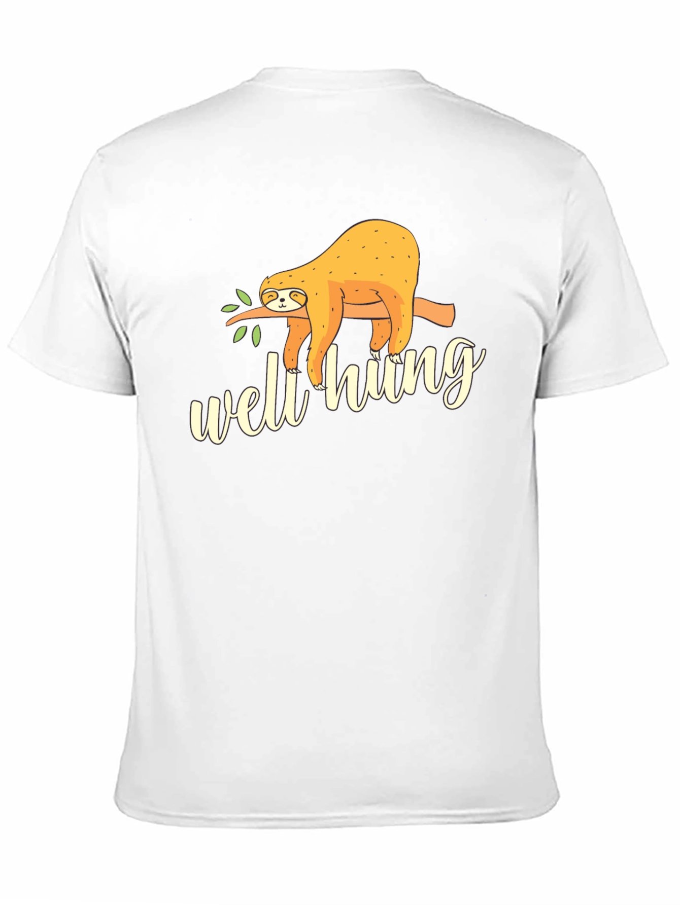Well Hung Sloth Graphic Tee - Funny Casual T-Shirt